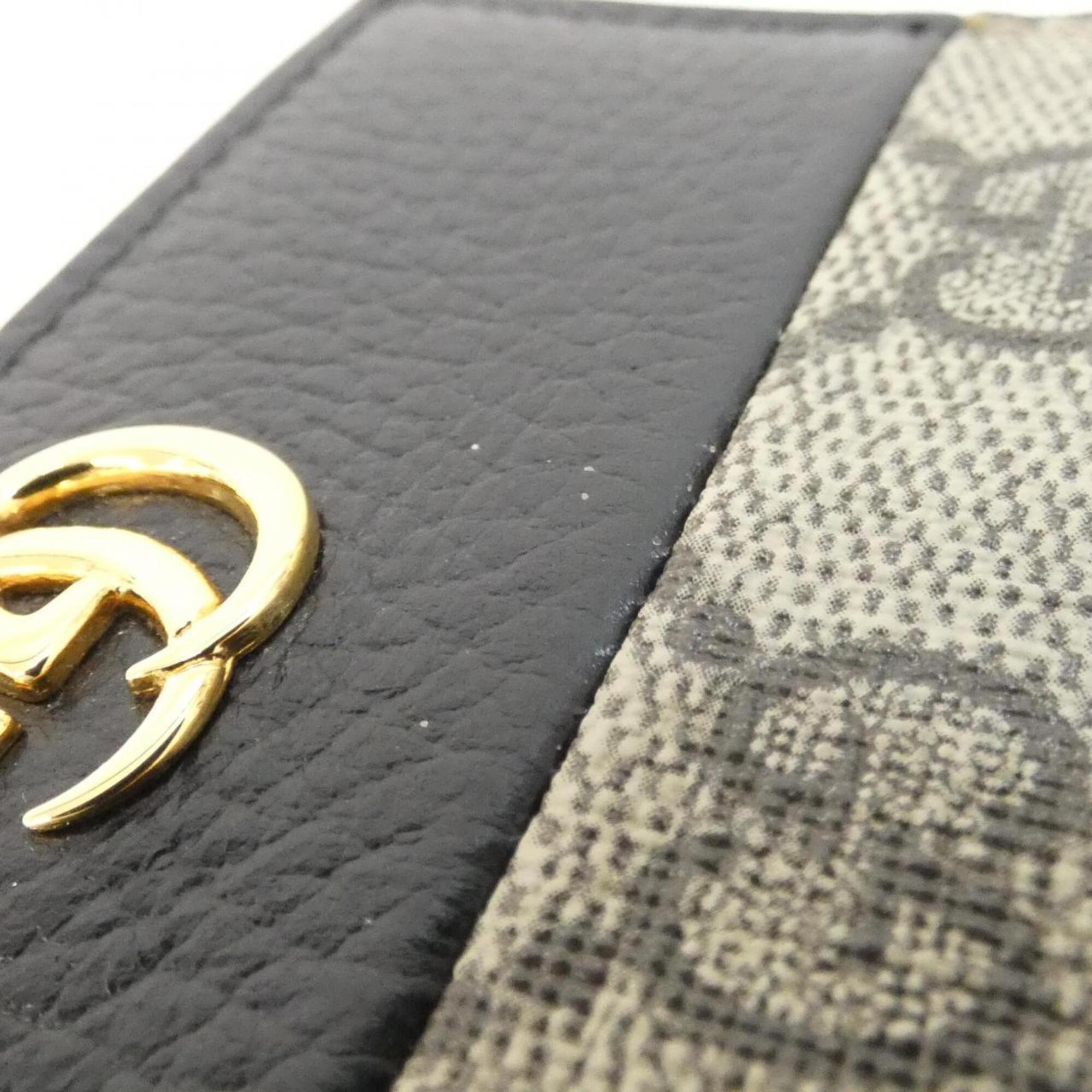 Gucci Beige Black Gg Supreme Leather Wallet (Bi-Fold) (Pre-Owned)