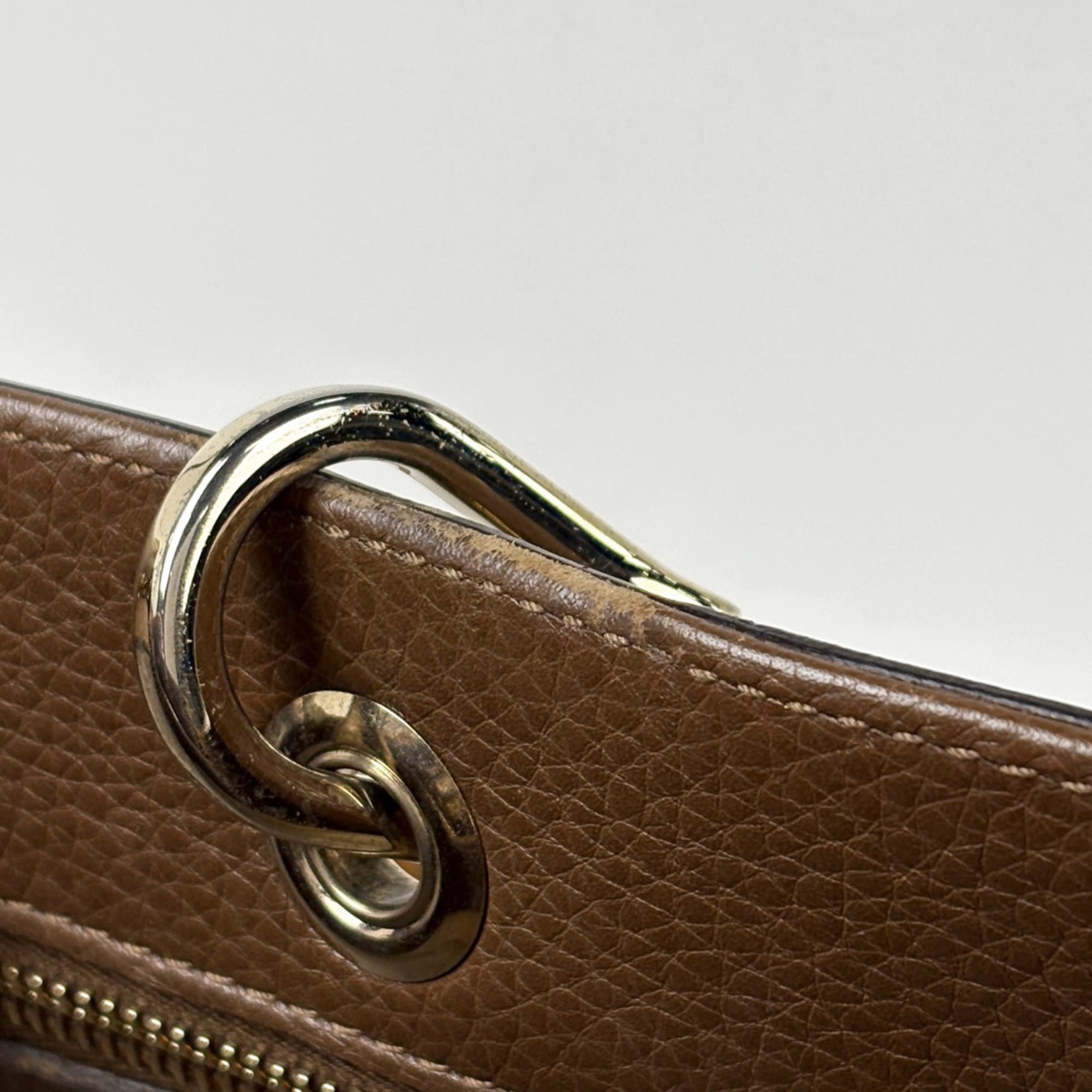Gucci Brown Leather Handbag (Pre-Owned)