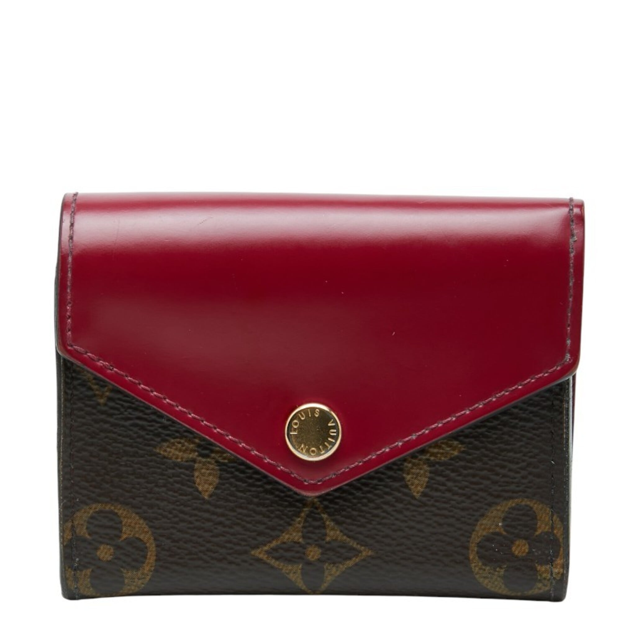 Louis Vuitton Brown Fuchsia Pink Pvc Leather Wallet (Tri-Fold) (Pre-Owned)