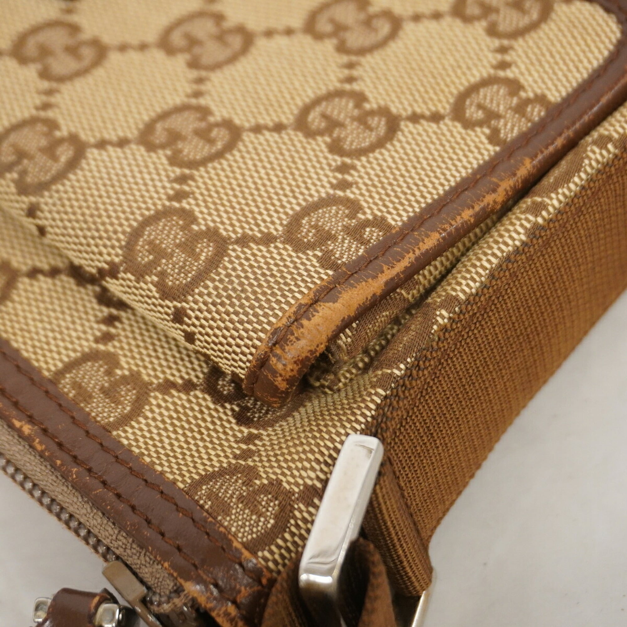 Gucci Brown Canvas Shoulder Bag (Pre-Owned)