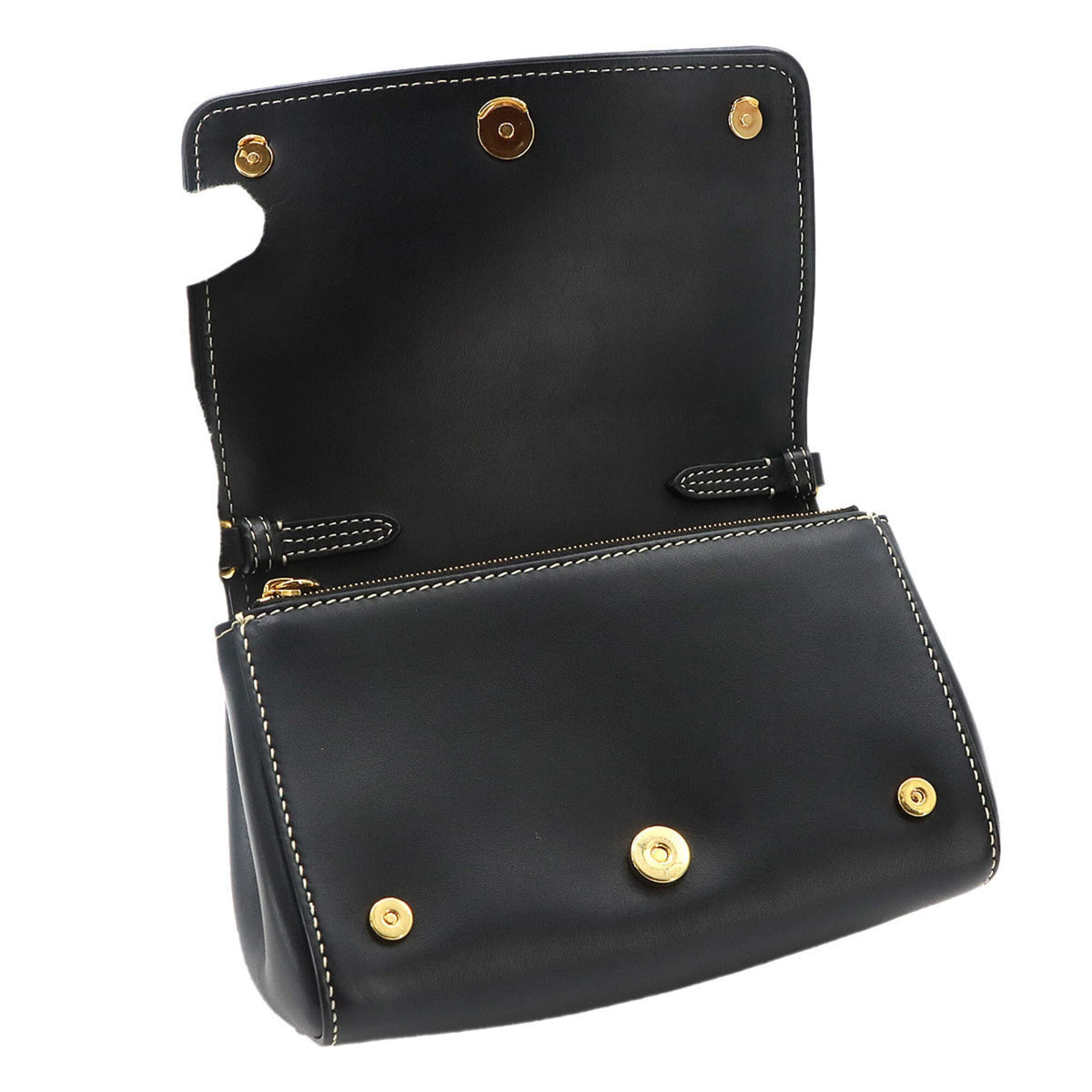 Burberry Black Leather Shoulder Bag (Pre-Owned)