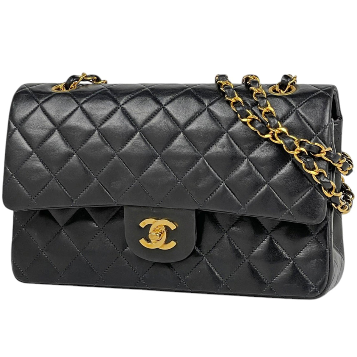 Chanel Black Leather Shoulder Bag (Pre-Owned)