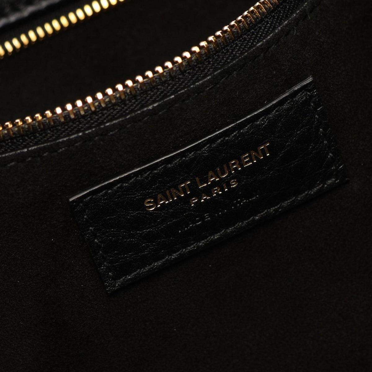 Yves Saint Laurent Black Leather Handbag Tote Bag (Pre-Owned)