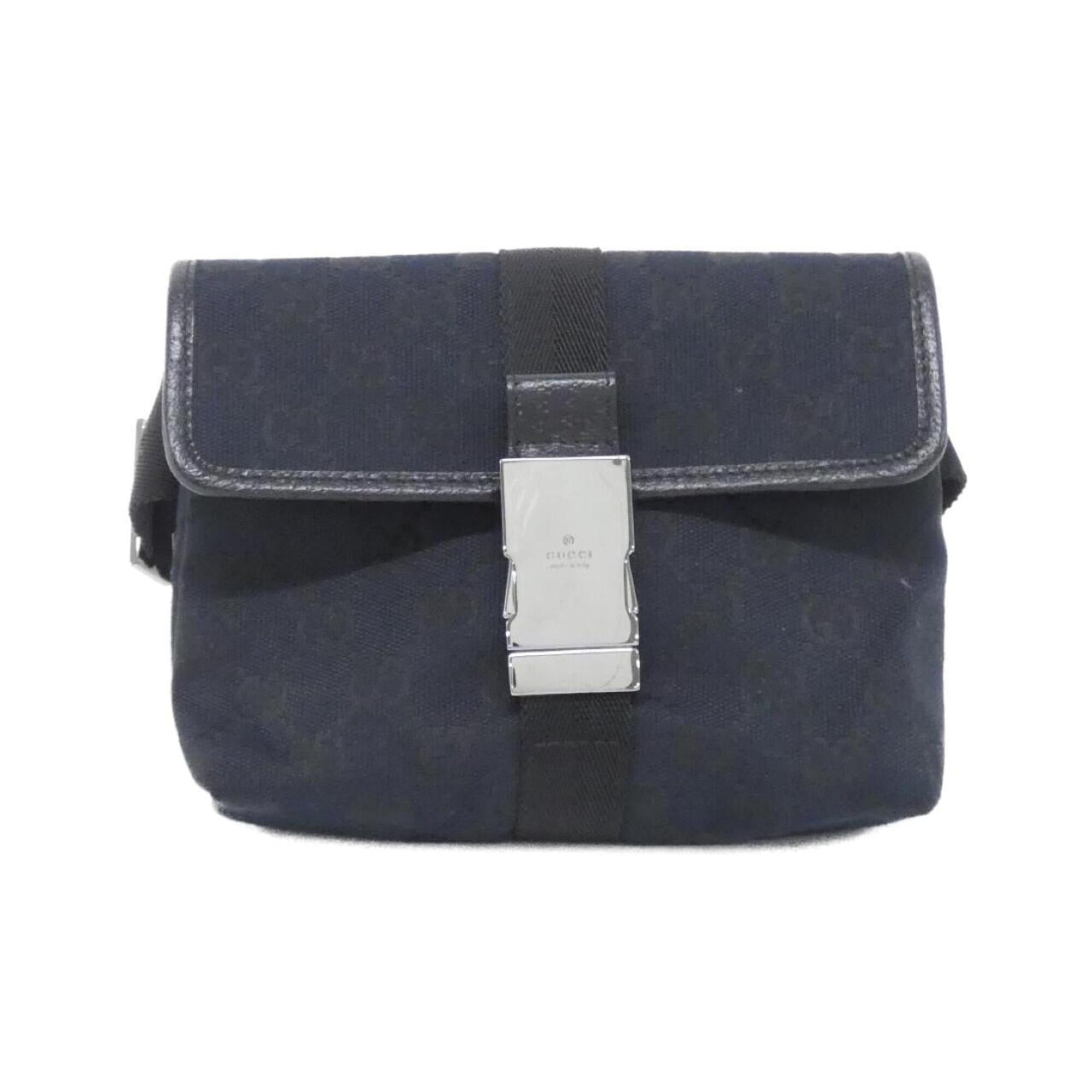 Gucci Black Gg Canvas Fanny Pack (Pre-Owned)