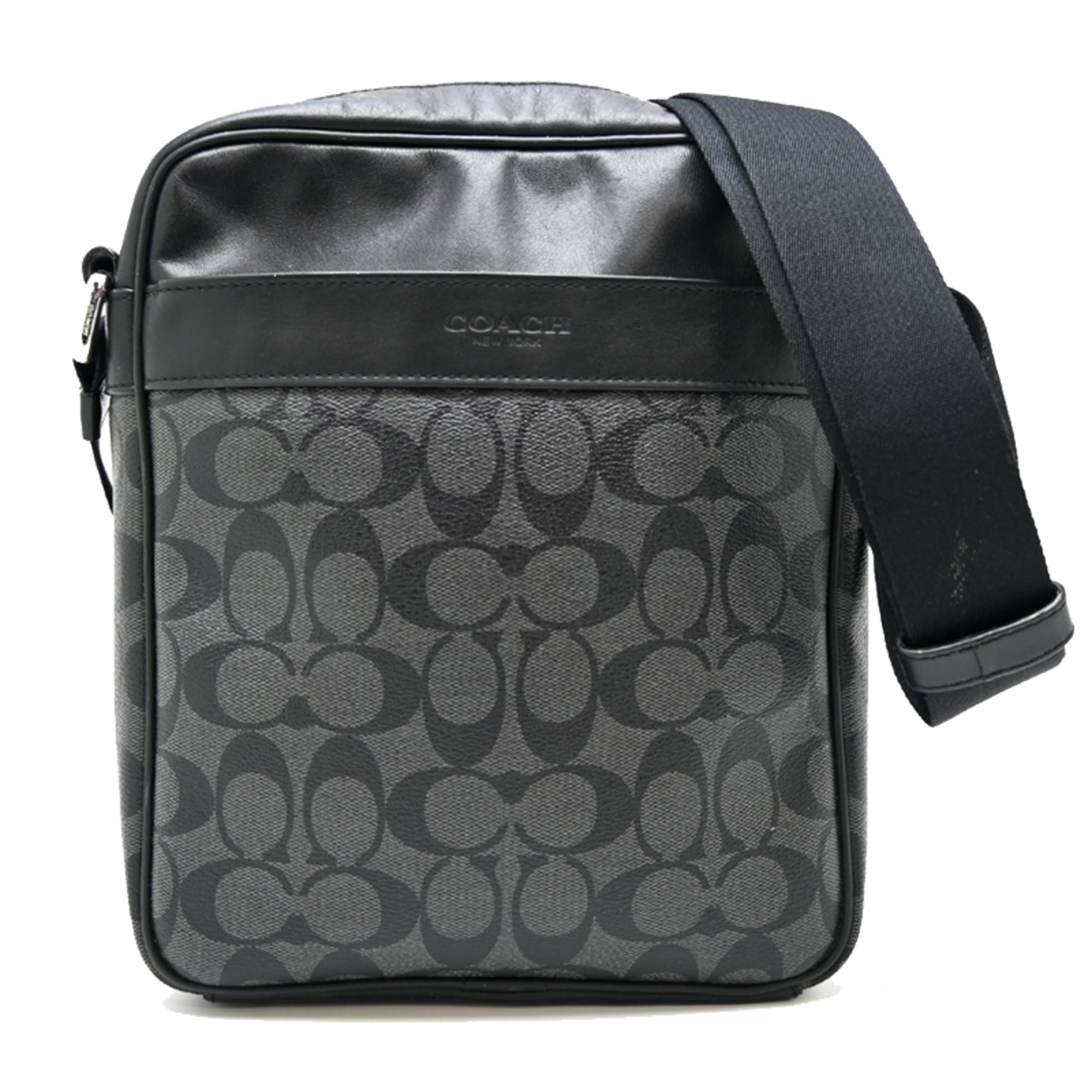 Coach Black Leather Pvc Shoulder Bag (Pre-Owned)
