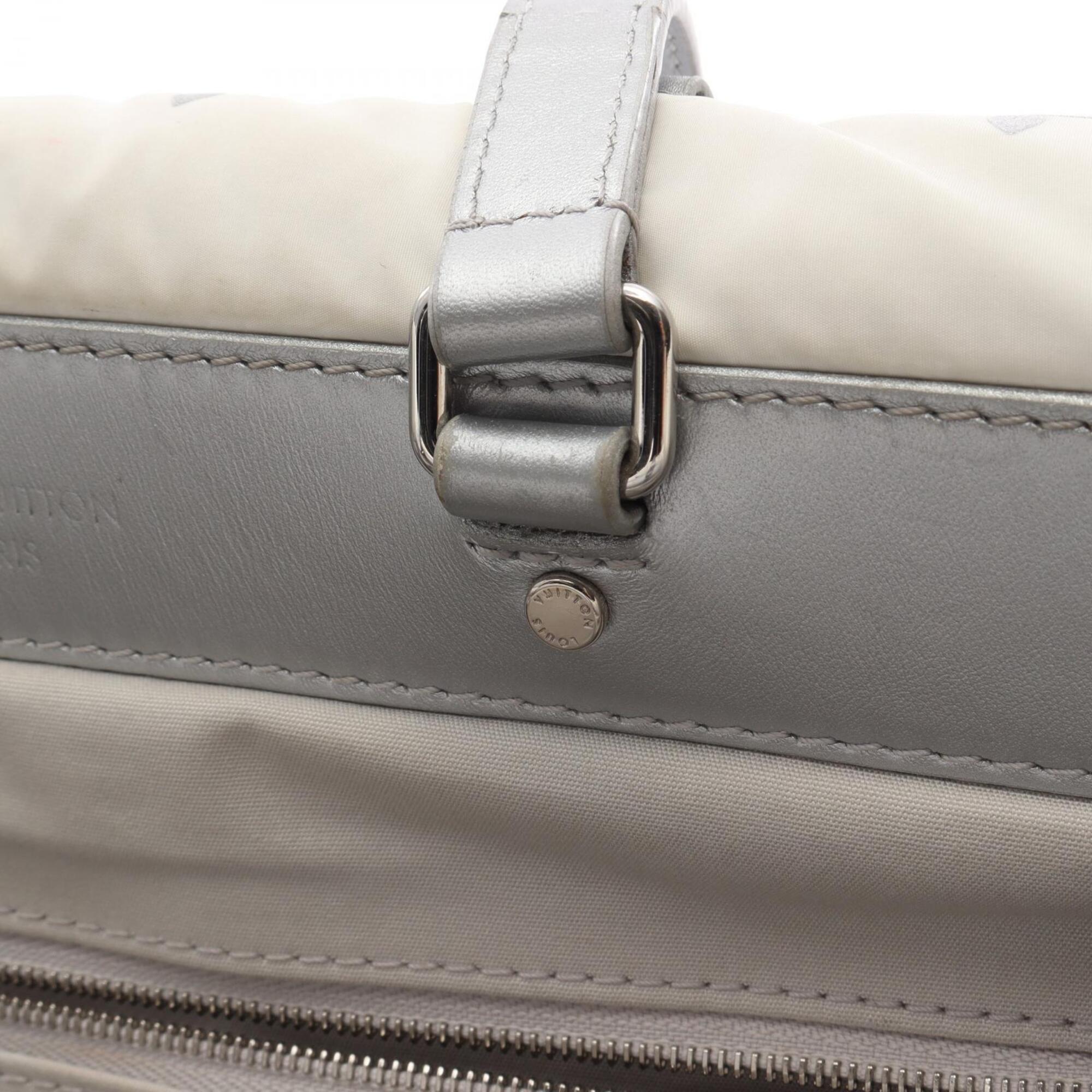 Louis Vuitton Gray Multi-Color Nylon Leather Handbag Tote Bag (Pre-Owned)