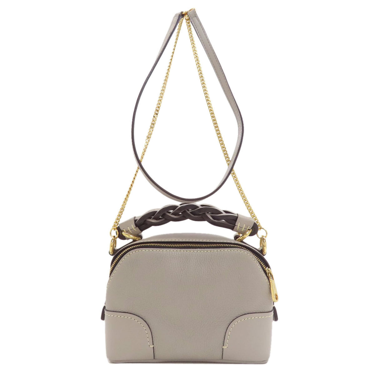 Chloé Gray Leather Handbag (Pre-Owned)