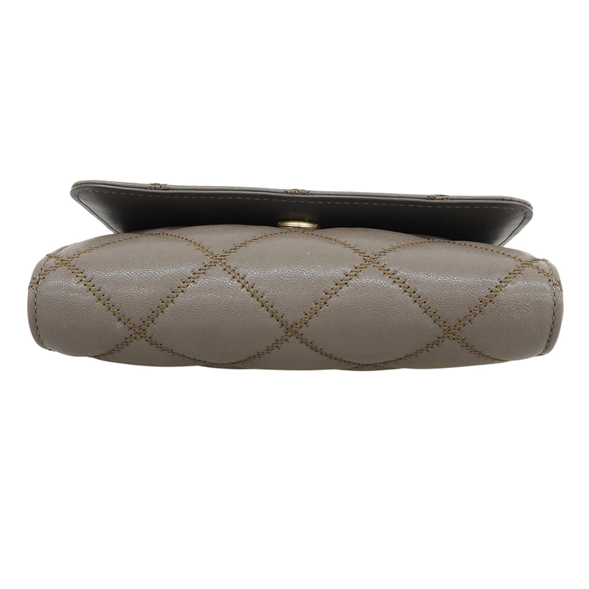Tory Burch Grayish Leather Shoulder Bag (Pre-Owned)