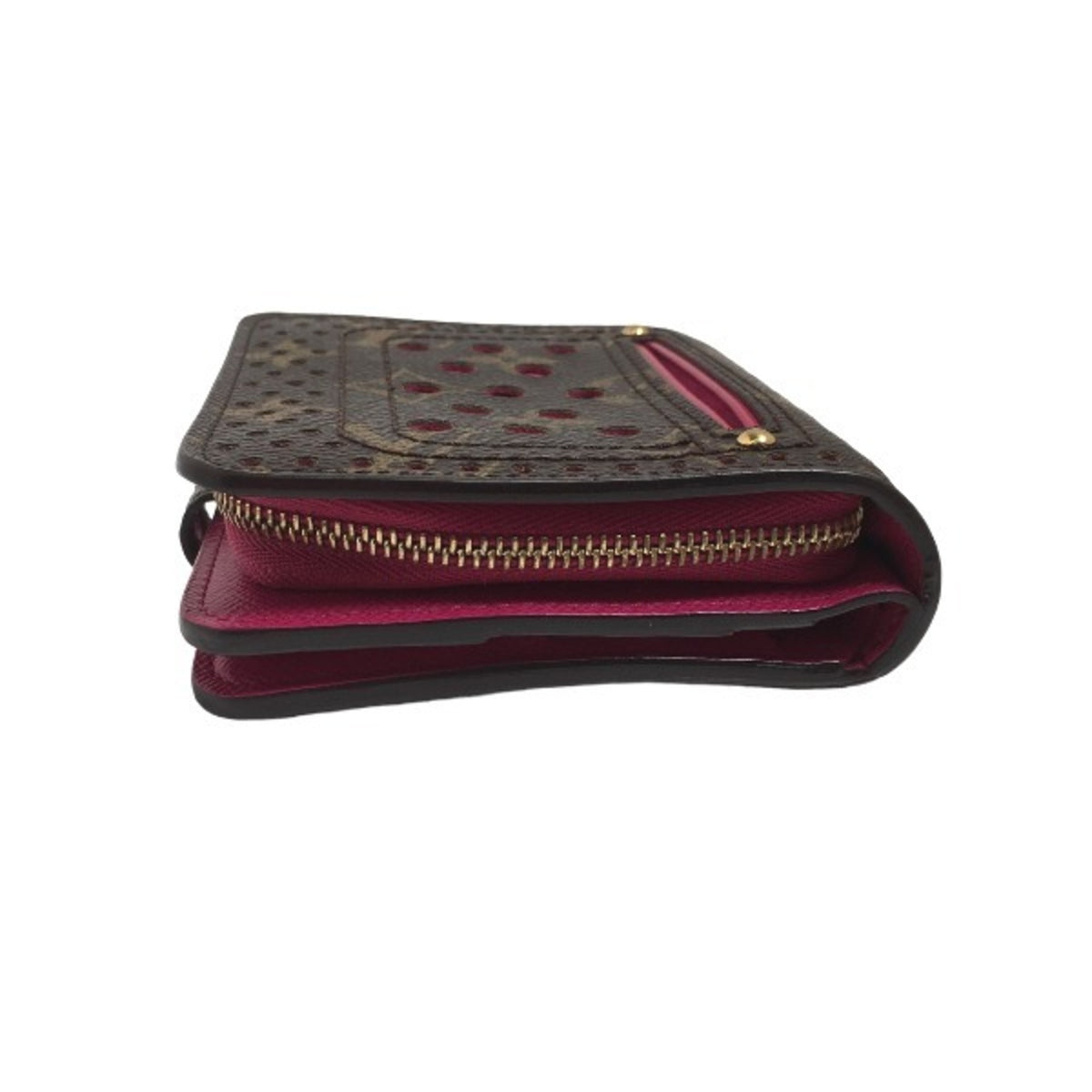 Louis Vuitton Fuchsia Monogram Perforated Wallet (Bi-Fold) (Pre-Owned)