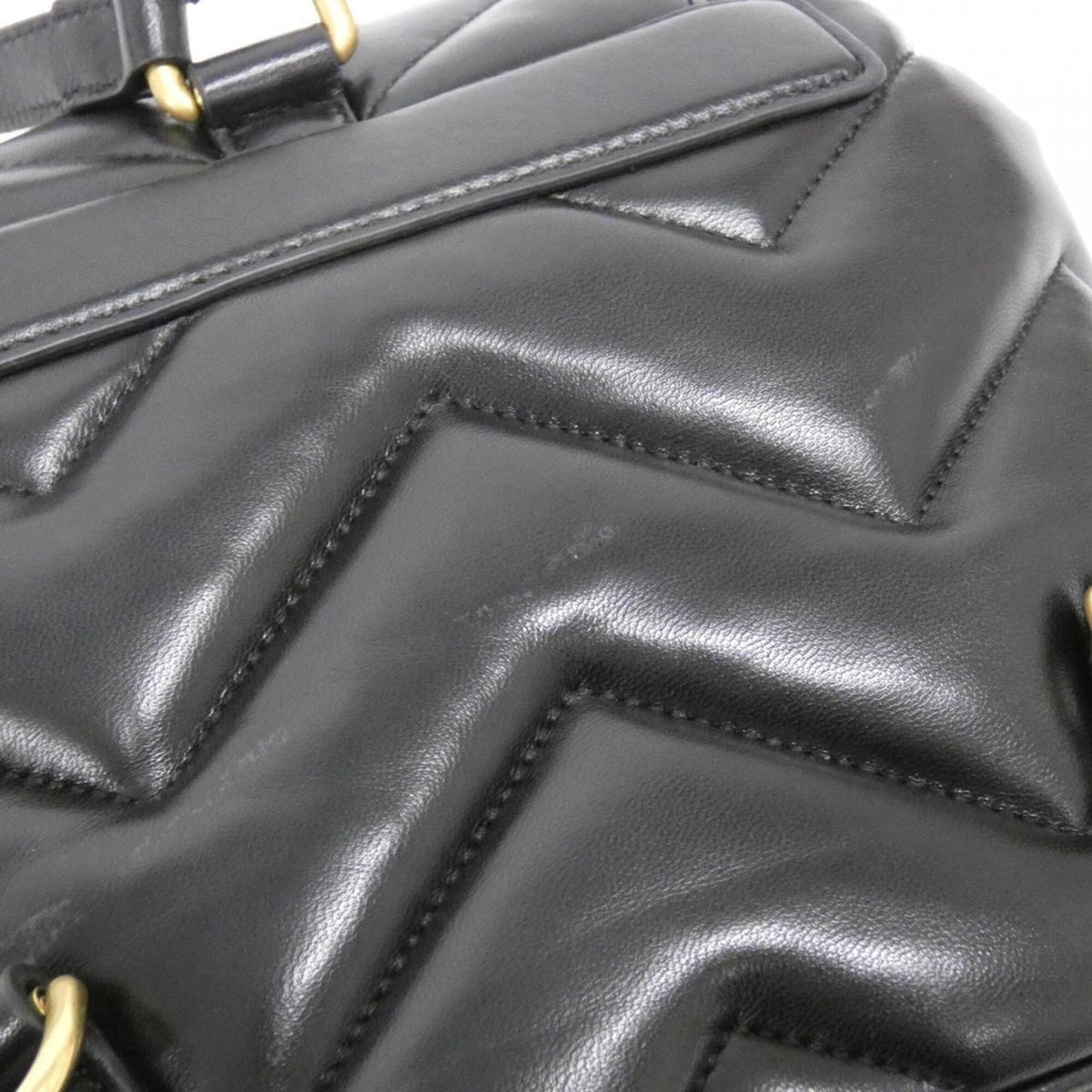 Gucci Black Quilting Leather Backpack (Pre-Owned)