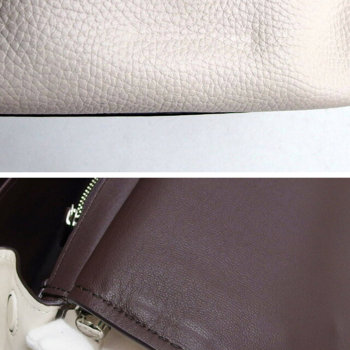 Coach Ivory White Leather Handbag Shoulder Bag (Pre-Owned)
