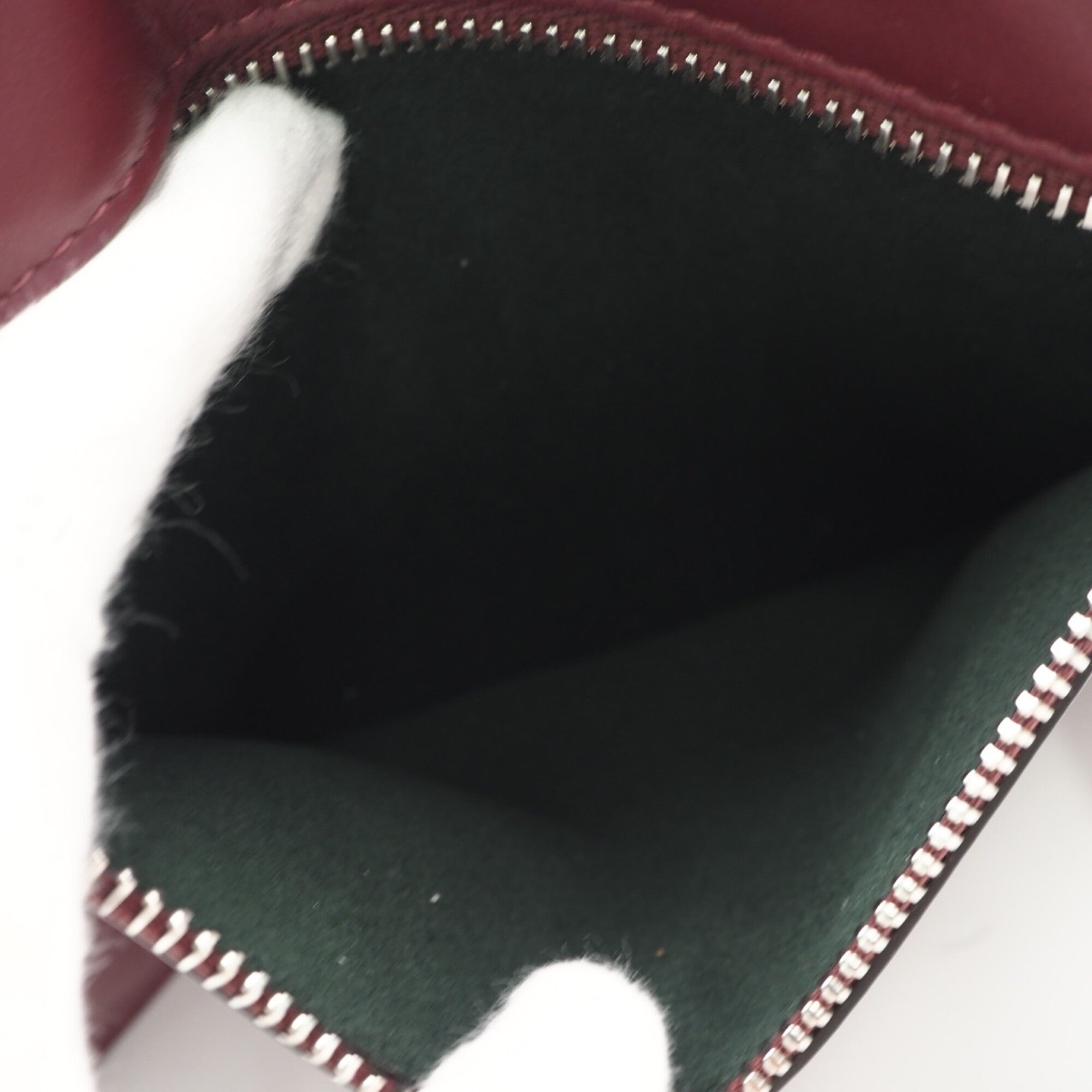 Fendi Peekaboo Bordeaux Leather Handbag (Pre-Owned)