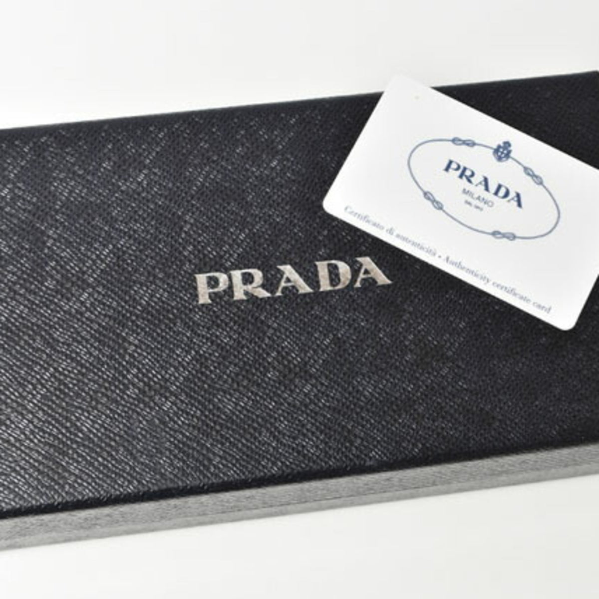 Prada Brown Saffiano Metal Wallet (Bi-Fold) (Pre-Owned)