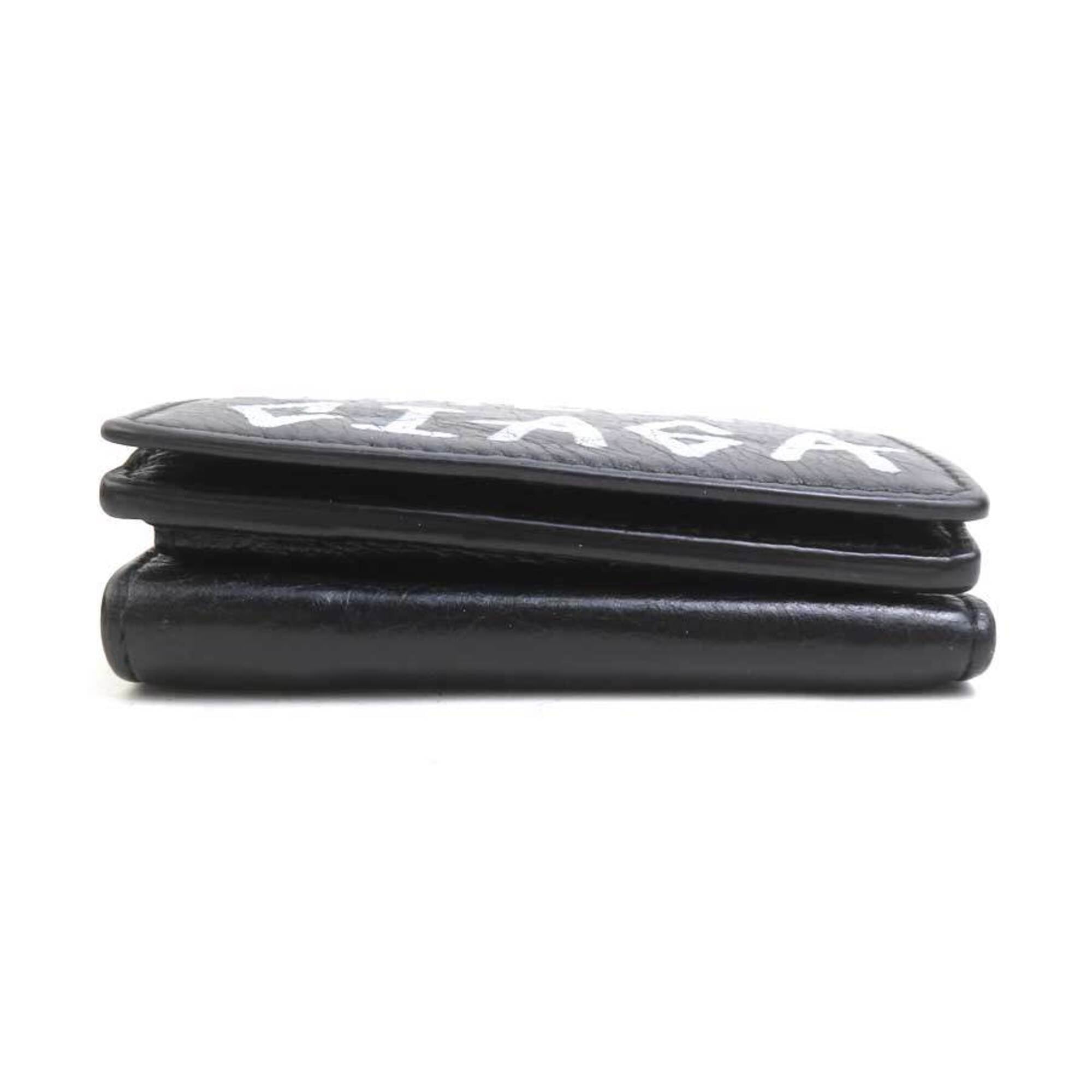 Balenciaga Black Leather Wallet (Tri-Fold) (Pre-Owned)
