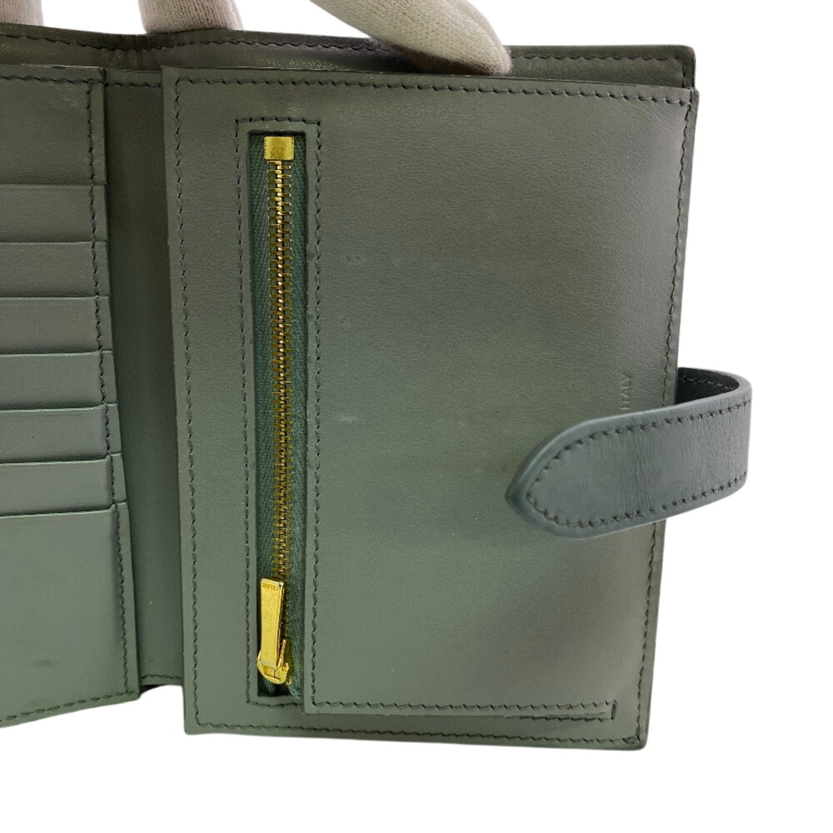 Celine Gray Leather Wallet (Bi-Fold) (Pre-Owned)