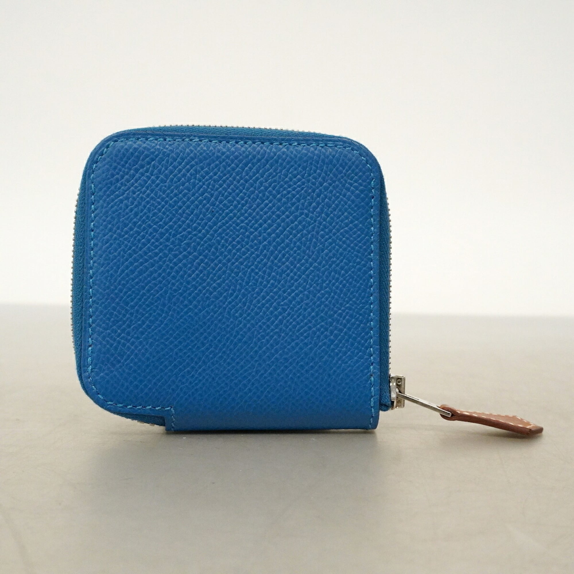 Hermes Blue Leather Coin Purse/Coin Case (Pre-Owned)