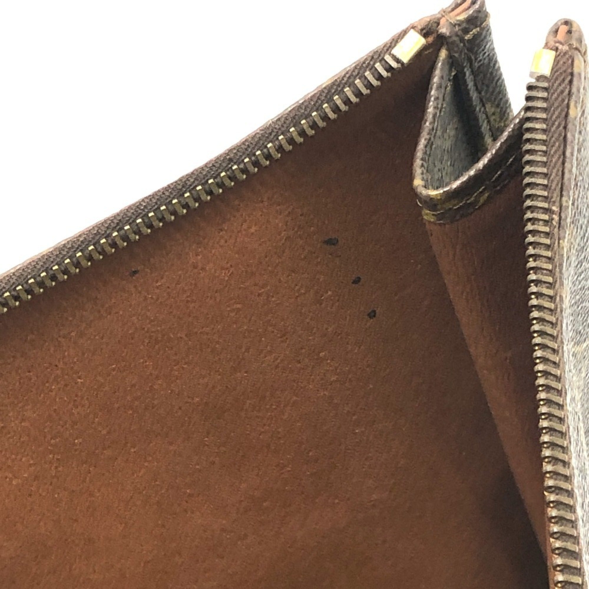Louis Vuitton Brown Monogram Canvas Clutch Bag (Pre-Owned)