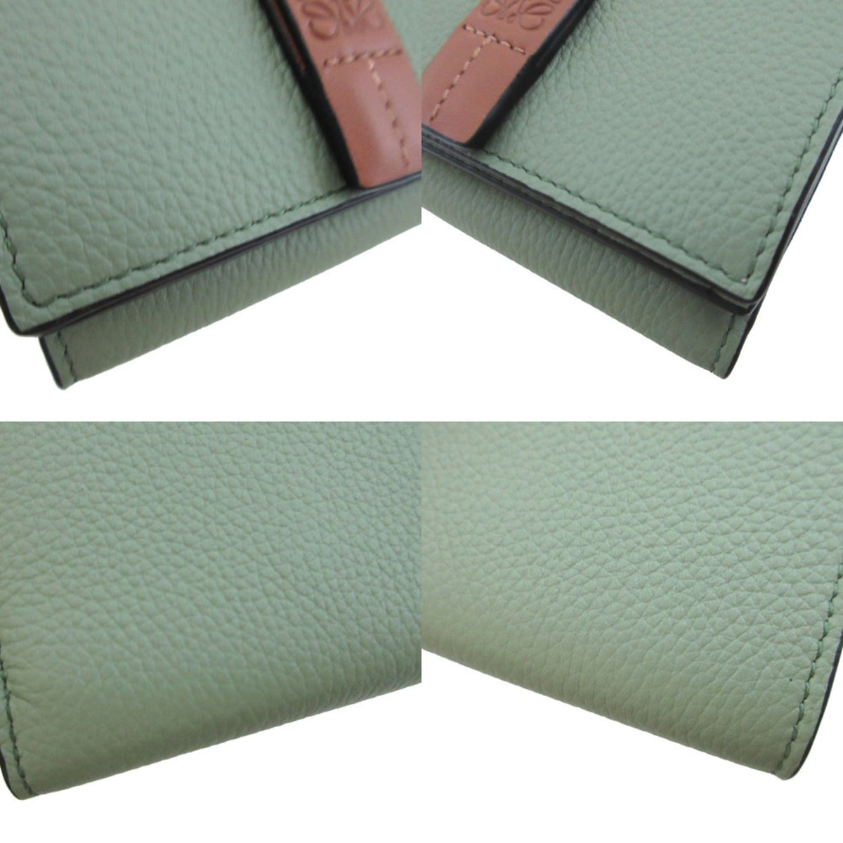 Loewe Green Leather Wallet (Tri-Fold) (Pre-Owned)