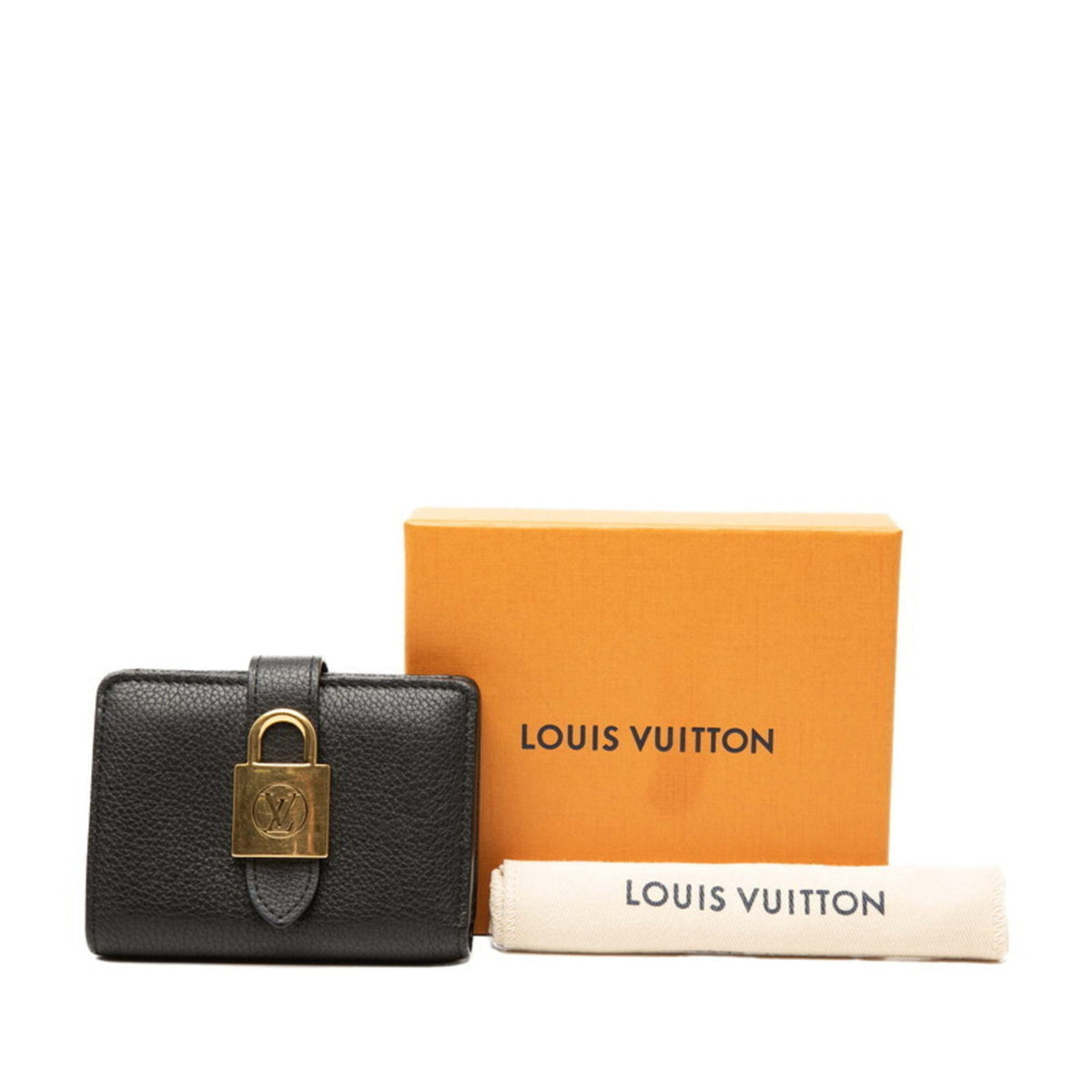 Louis Vuitton Black Leather Wallet (Bi-Fold) (Pre-Owned)