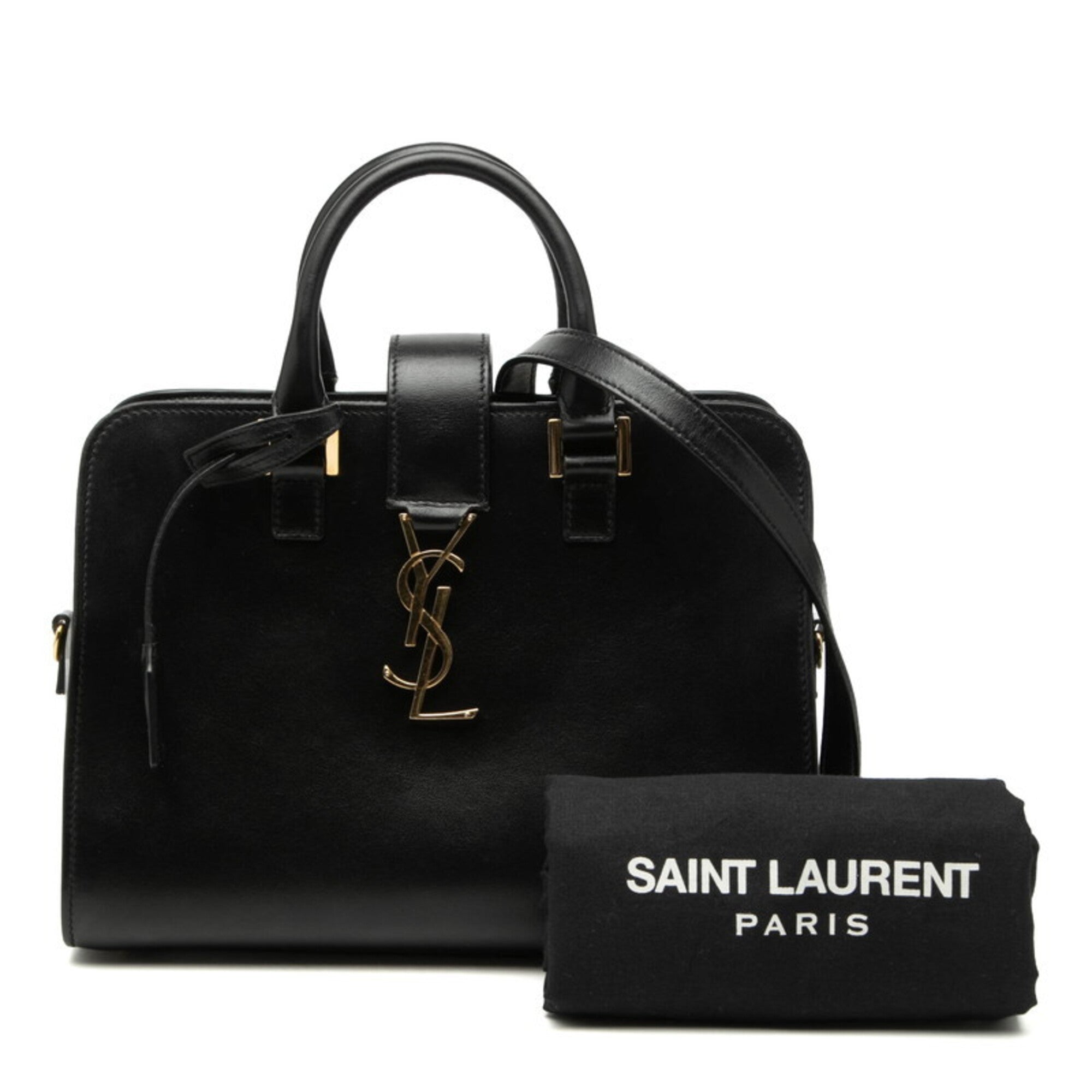 Saint Laurent Black Leather Handbag Shoulder Bag (Pre-Owned)