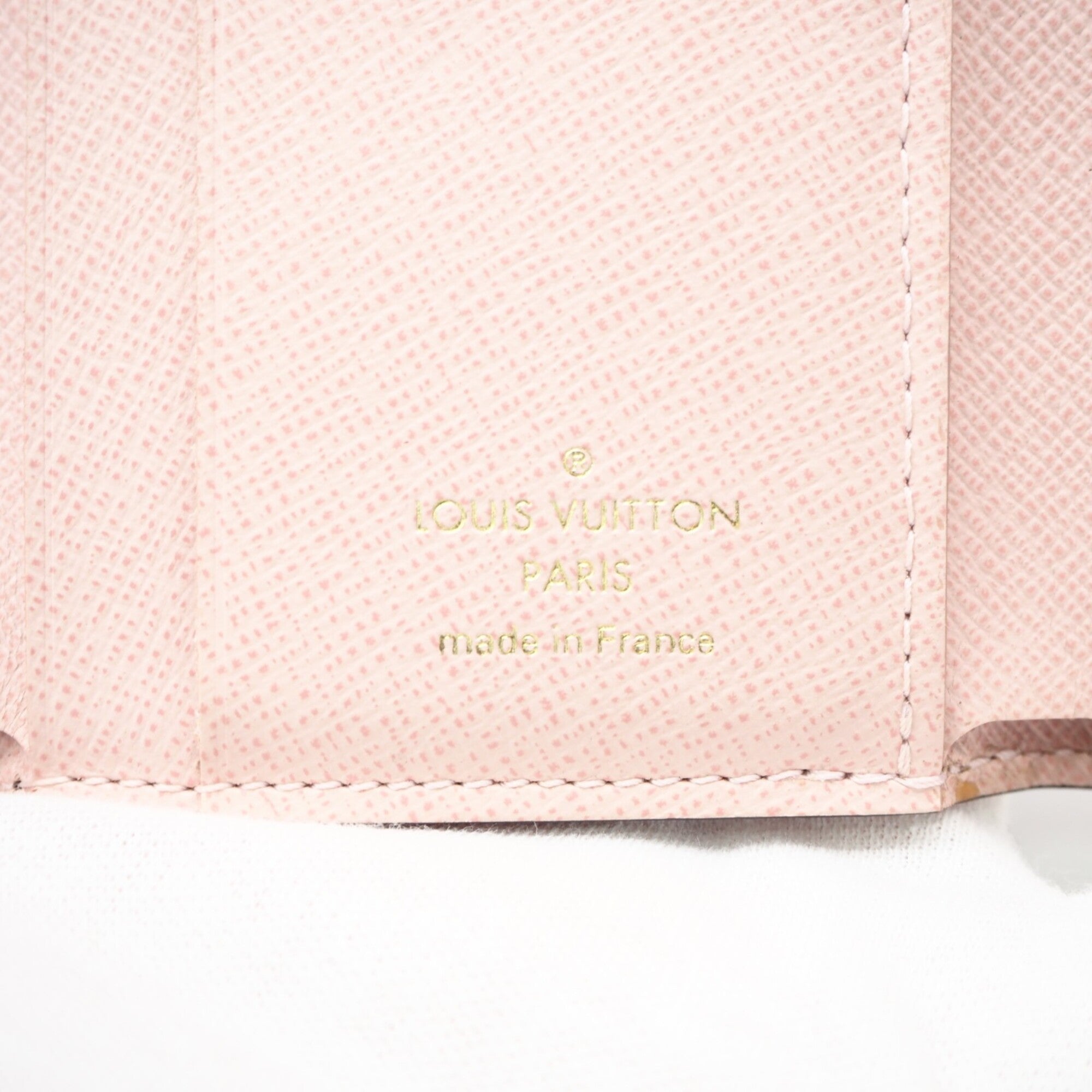Louis Vuitton Monogram Beige Brown Pink Coated Canvas Wallet (Tri-Fold) (Pre-Owned)