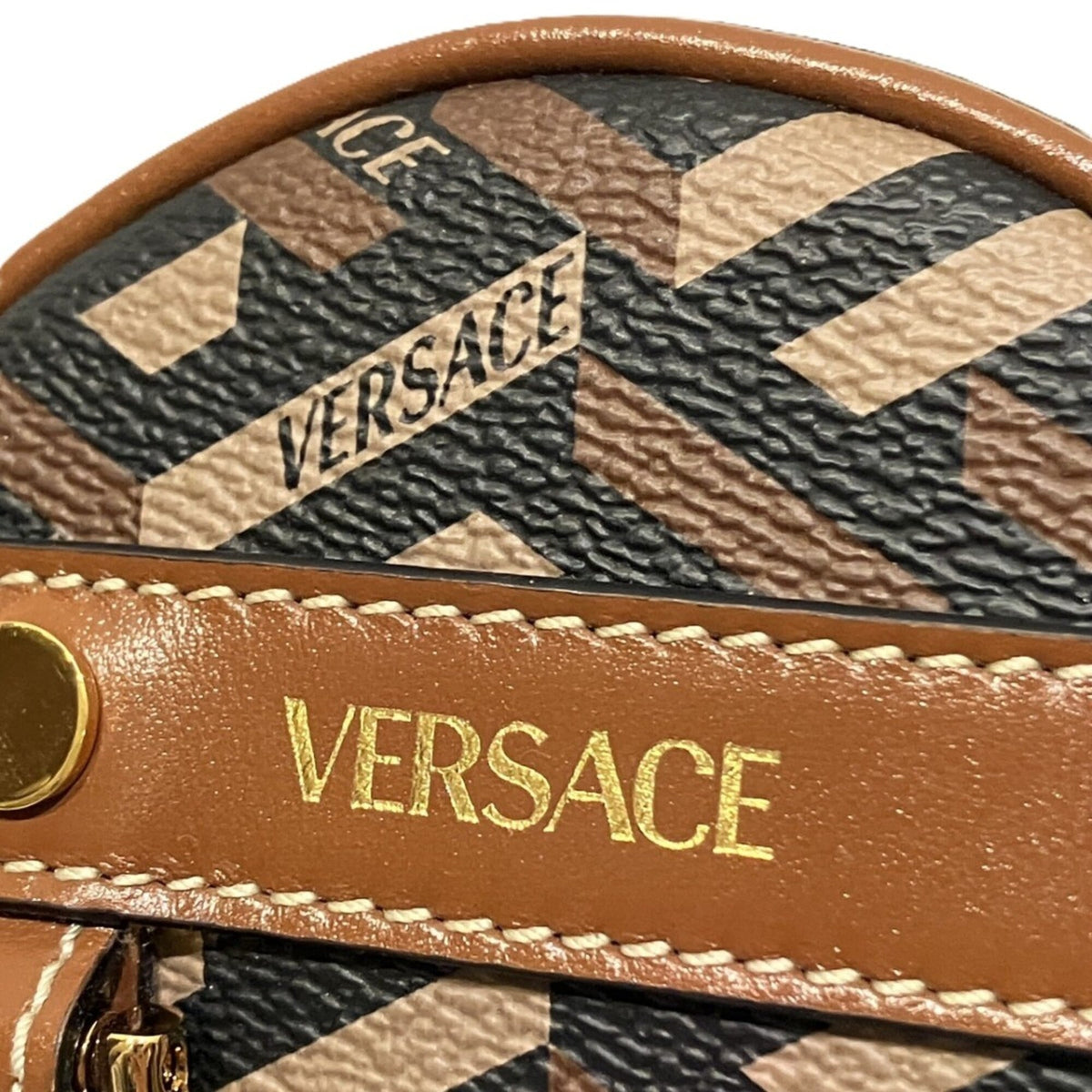 Versace Brown Pvc Fanny Pack (Pre-Owned)