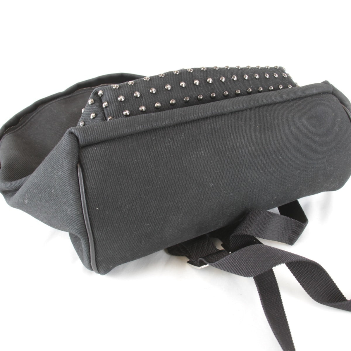 Yves Saint Laurent Black Cotton Canvas Backpack (Pre-Owned)