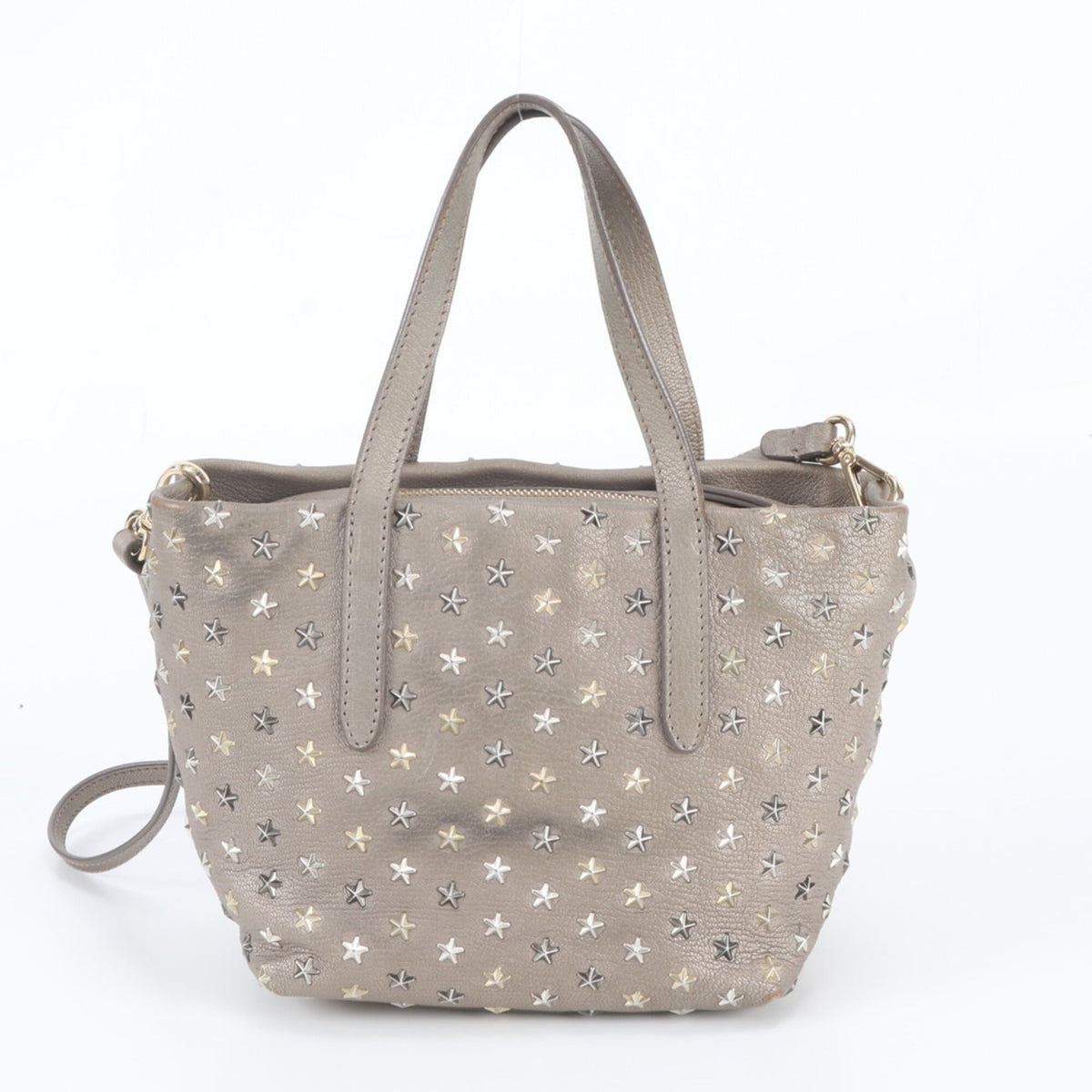 Jimmy Choo Brown Leather Handbag Shoulder Bag (Pre-Owned)