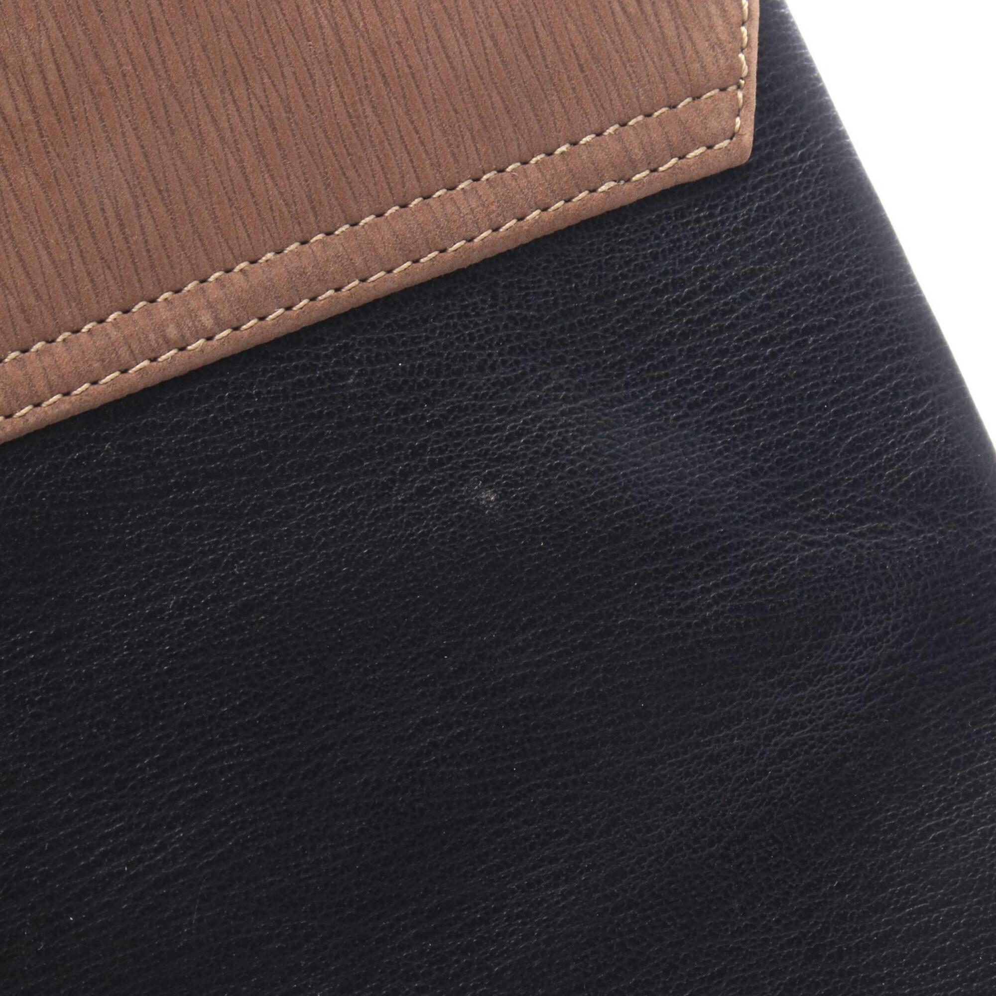 Loewe Black Brown Leather Handbag (Pre-Owned)