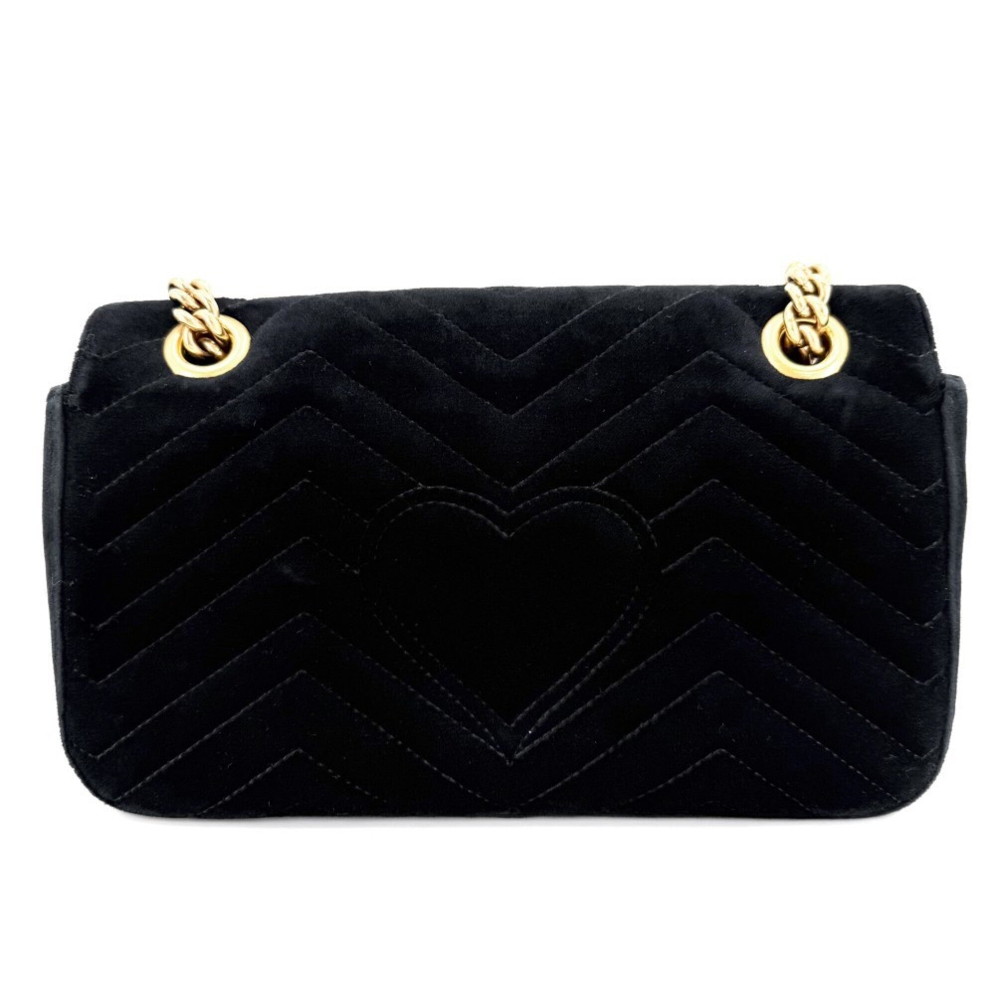 Gucci Black Velvet Shoulder Bag (Pre-Owned)