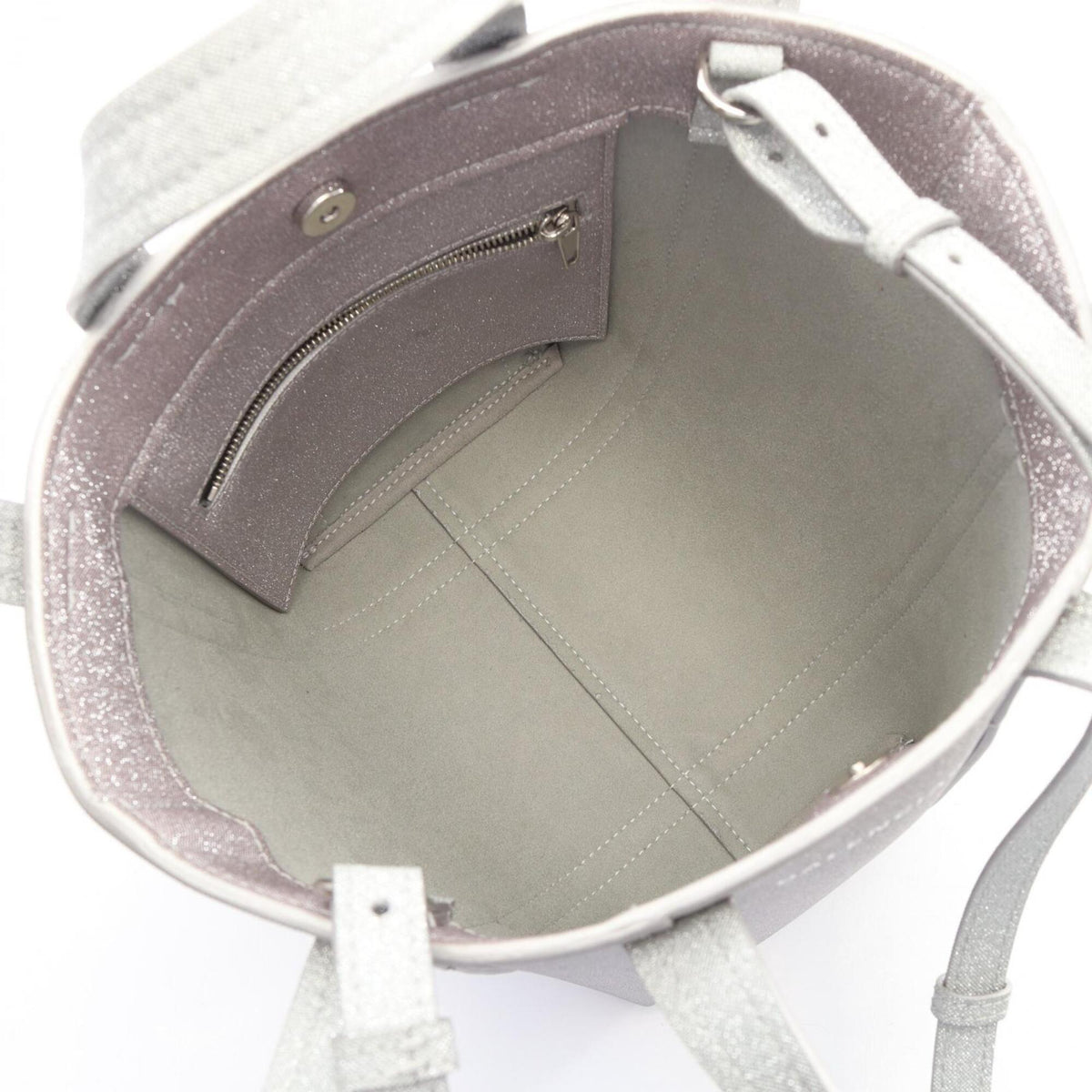 Balenciaga Silver Coated Canvas Leather Handbag (Pre-Owned)