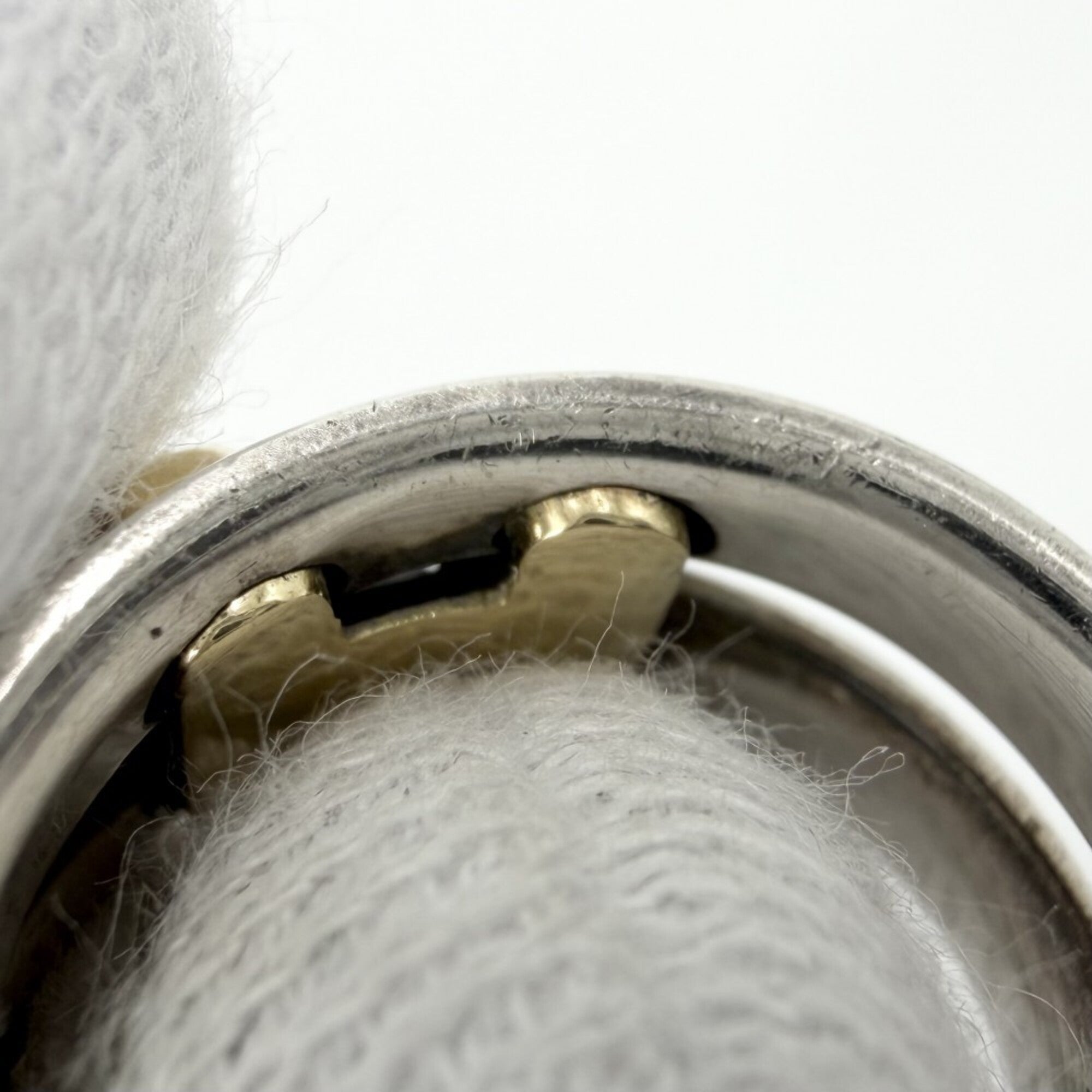 Hermes Gold (18K) Silver 925 Band Ring (Pre-Owned)