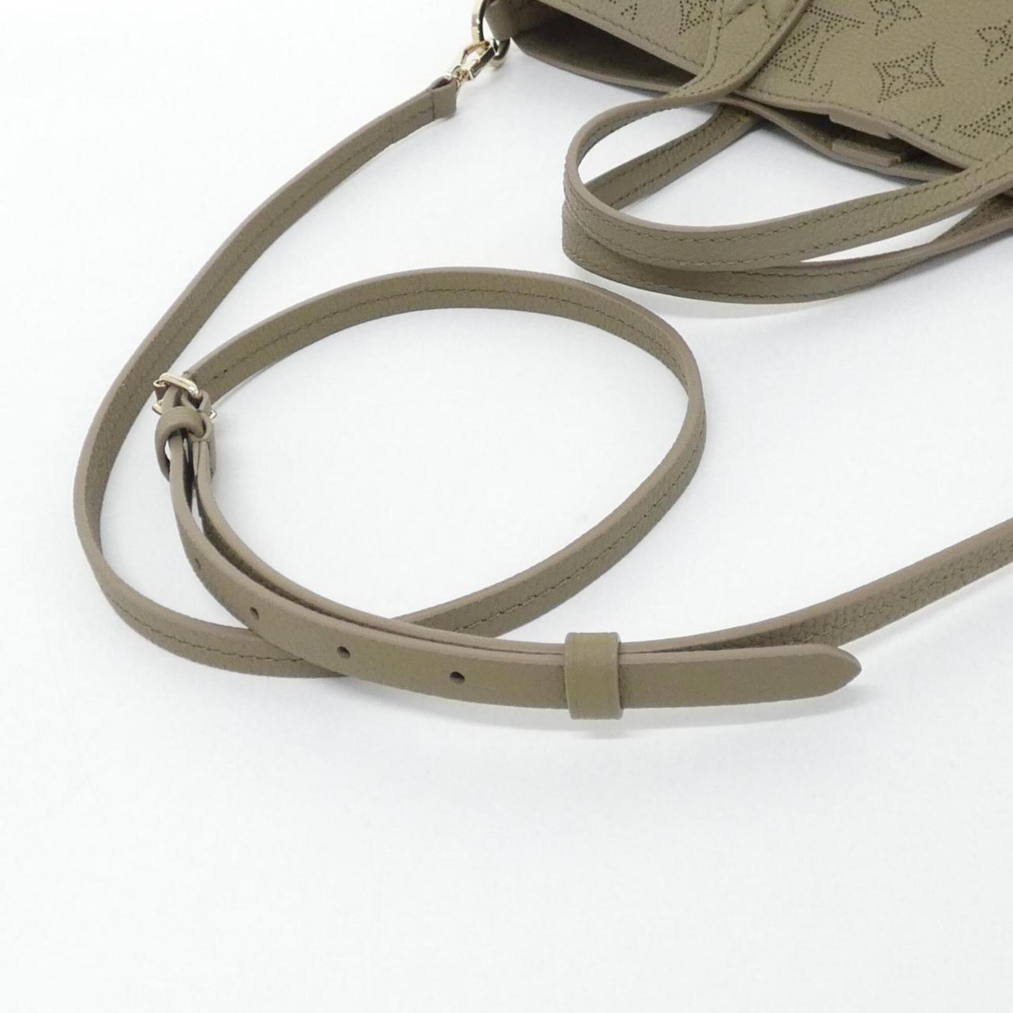 Louis Vuitton Taupe Leather Handbag Pouch (Pre-Owned)