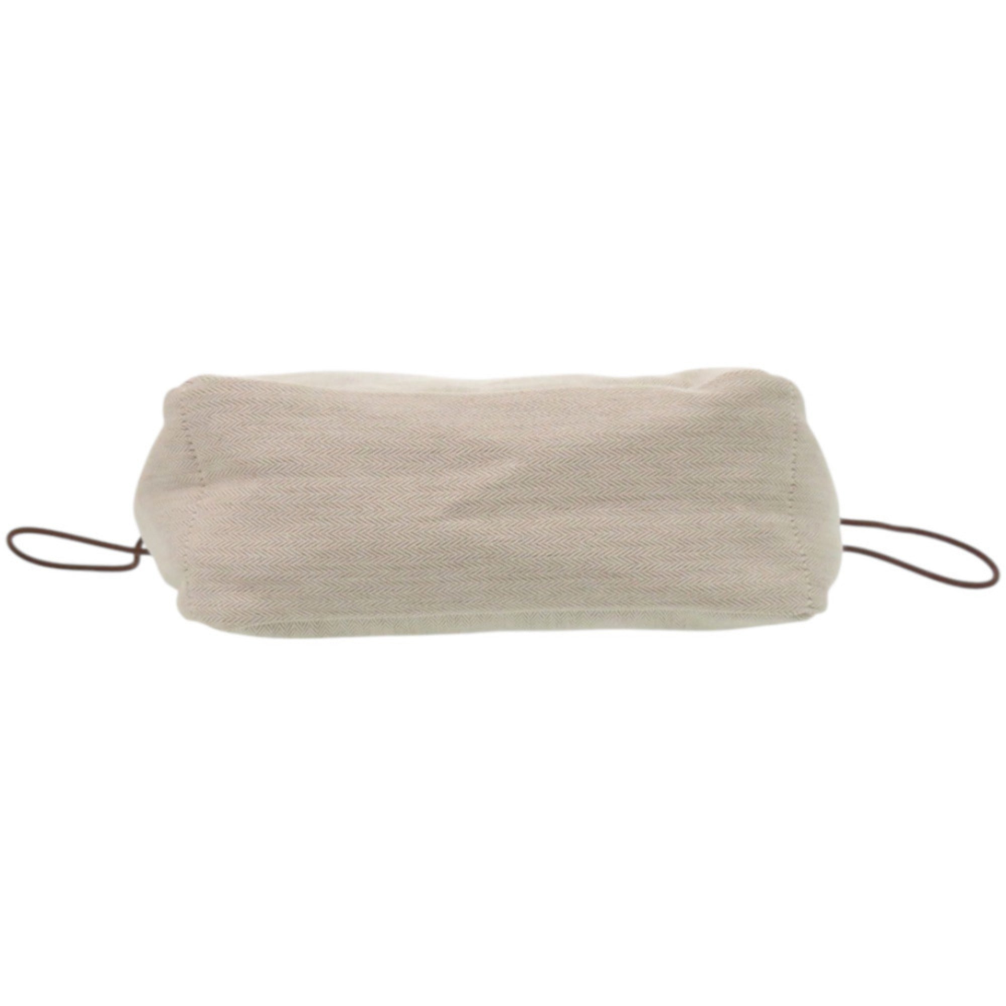 Hermes Beige Brown Cotton Pouch (Pre-Owned)