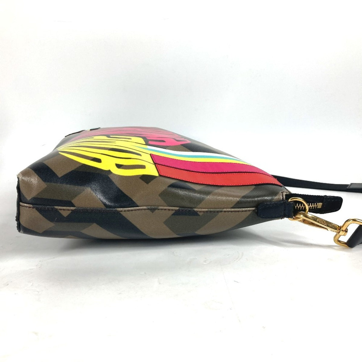 Fendi Brown Multi-Color Pvc Shoulder Bag (Pre-Owned)