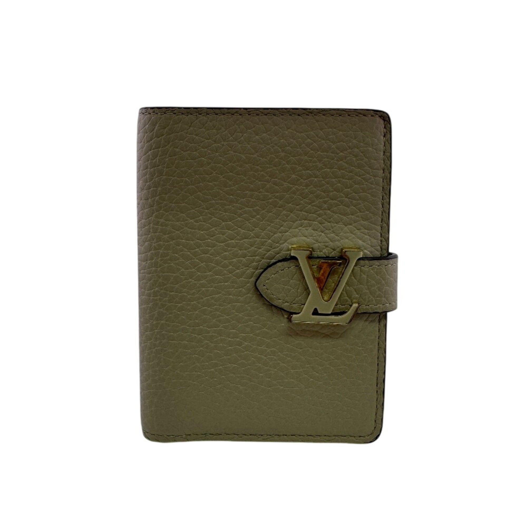 Louis Vuitton Beige Blue Leather Wallet (Bi-Fold) (Pre-Owned)