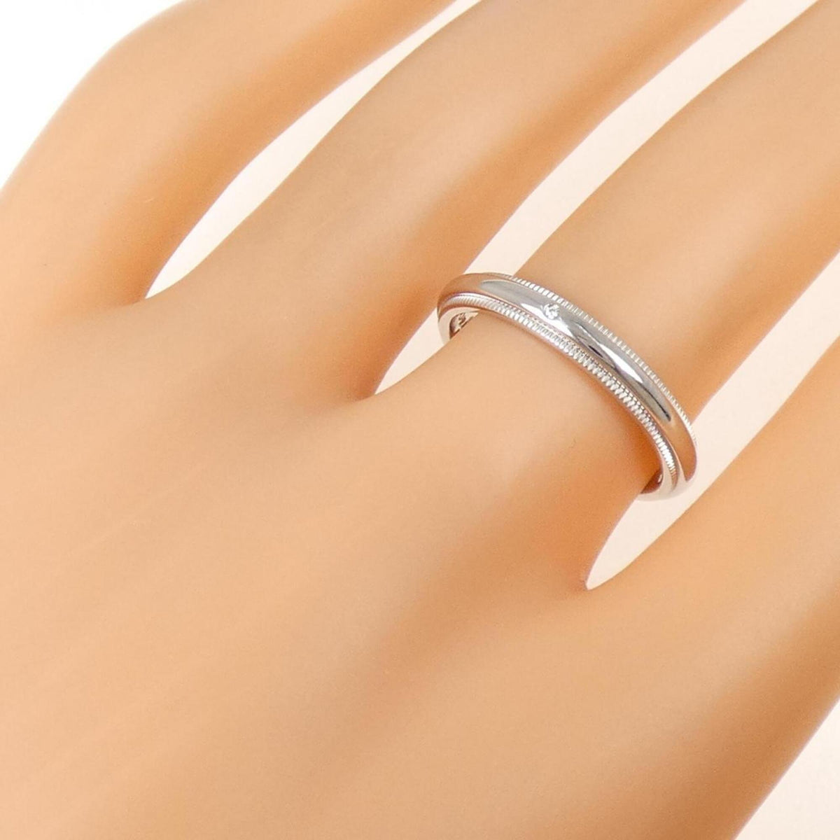 Tiffany Silver Platinum 950 Band Ring (Pre-Owned)