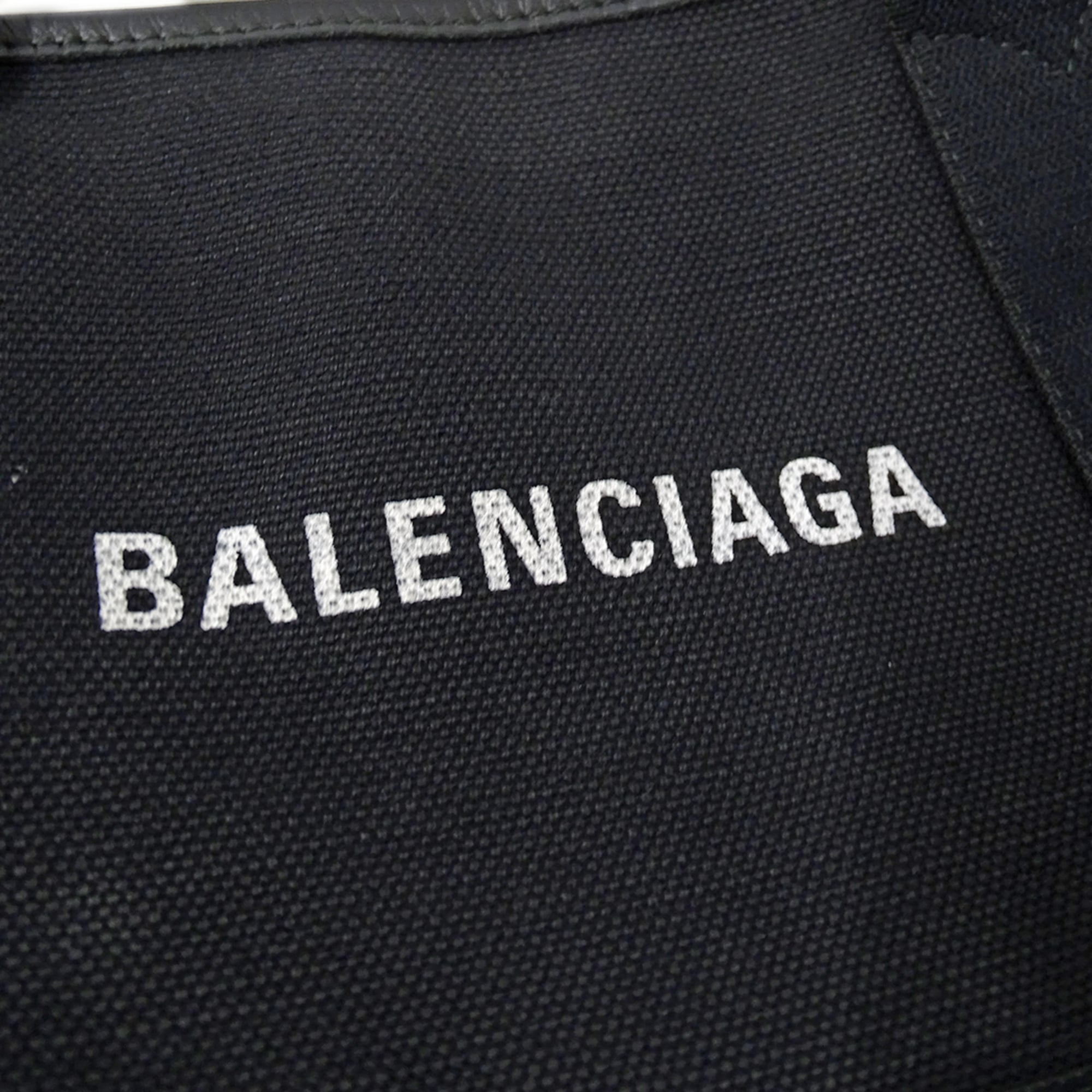 Balenciaga Black Canvas Handbag Pouch Shoulder Bag (Pre-Owned)
