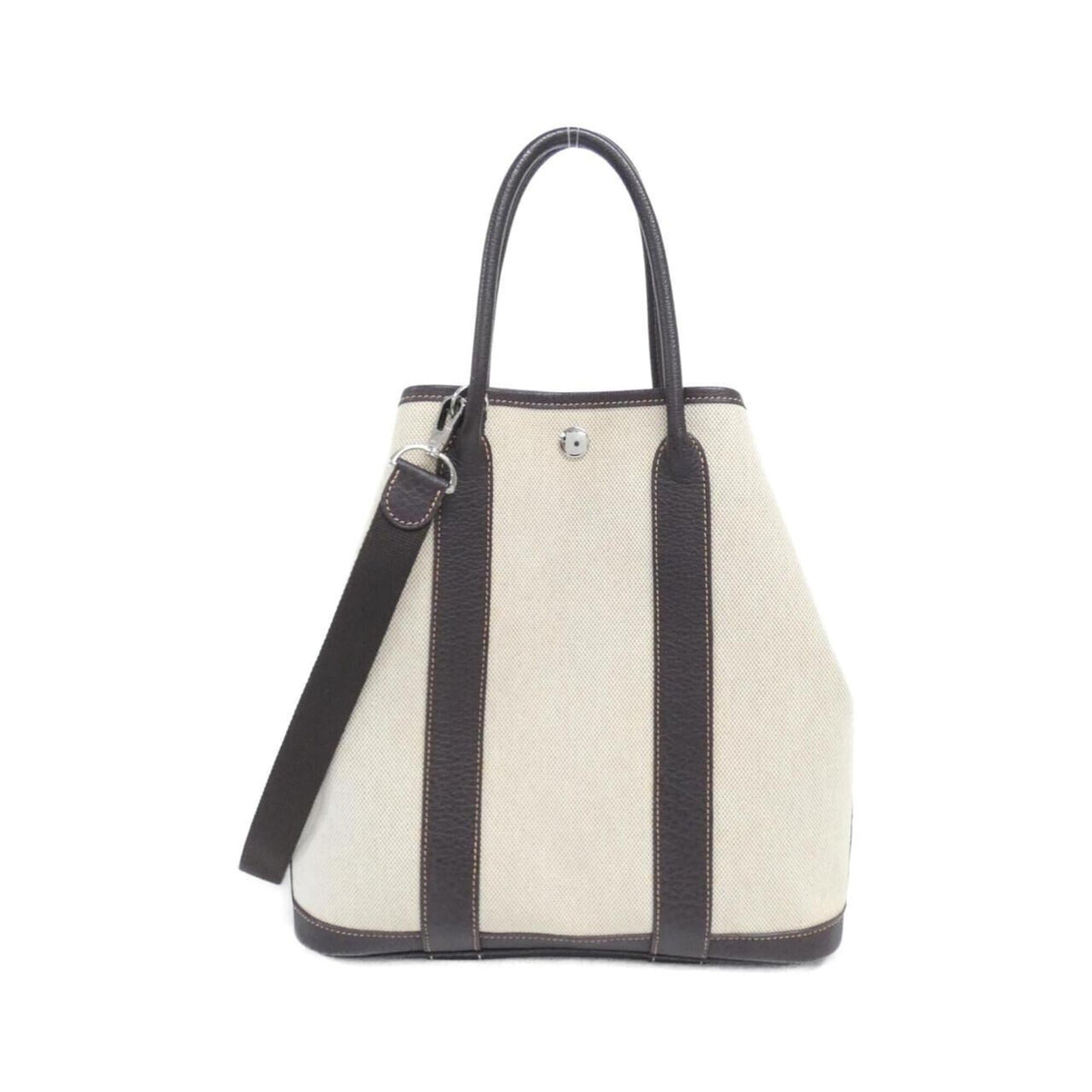 Hermes Brown Toile H Handbag (Pre-Owned)