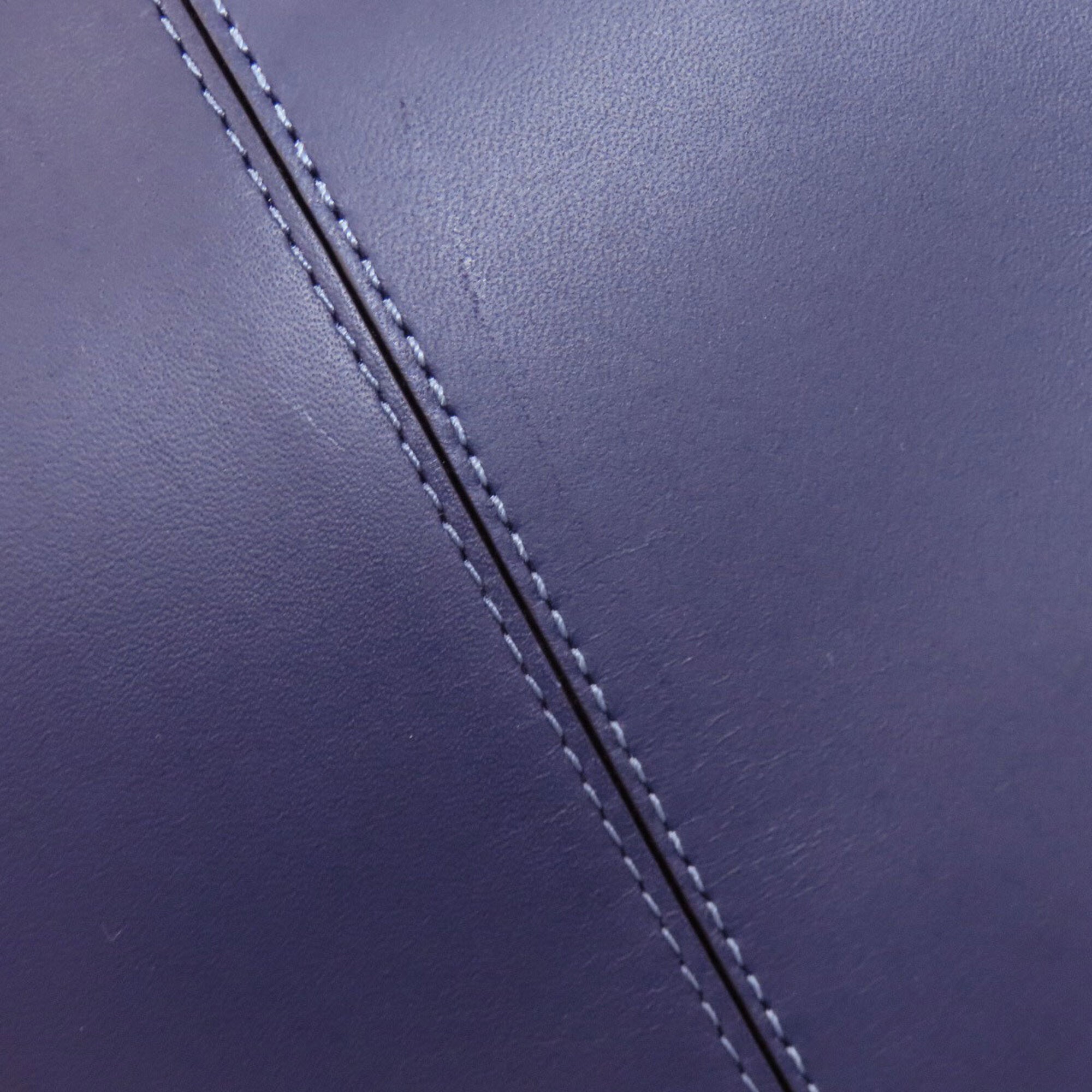 Coach Navy Leather Handbag (Pre-Owned)