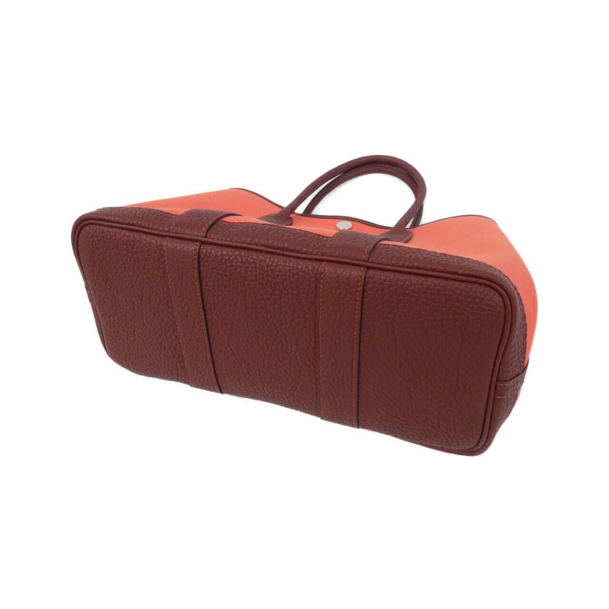 Hermes Rouge H Leather Handbag (Pre-Owned)