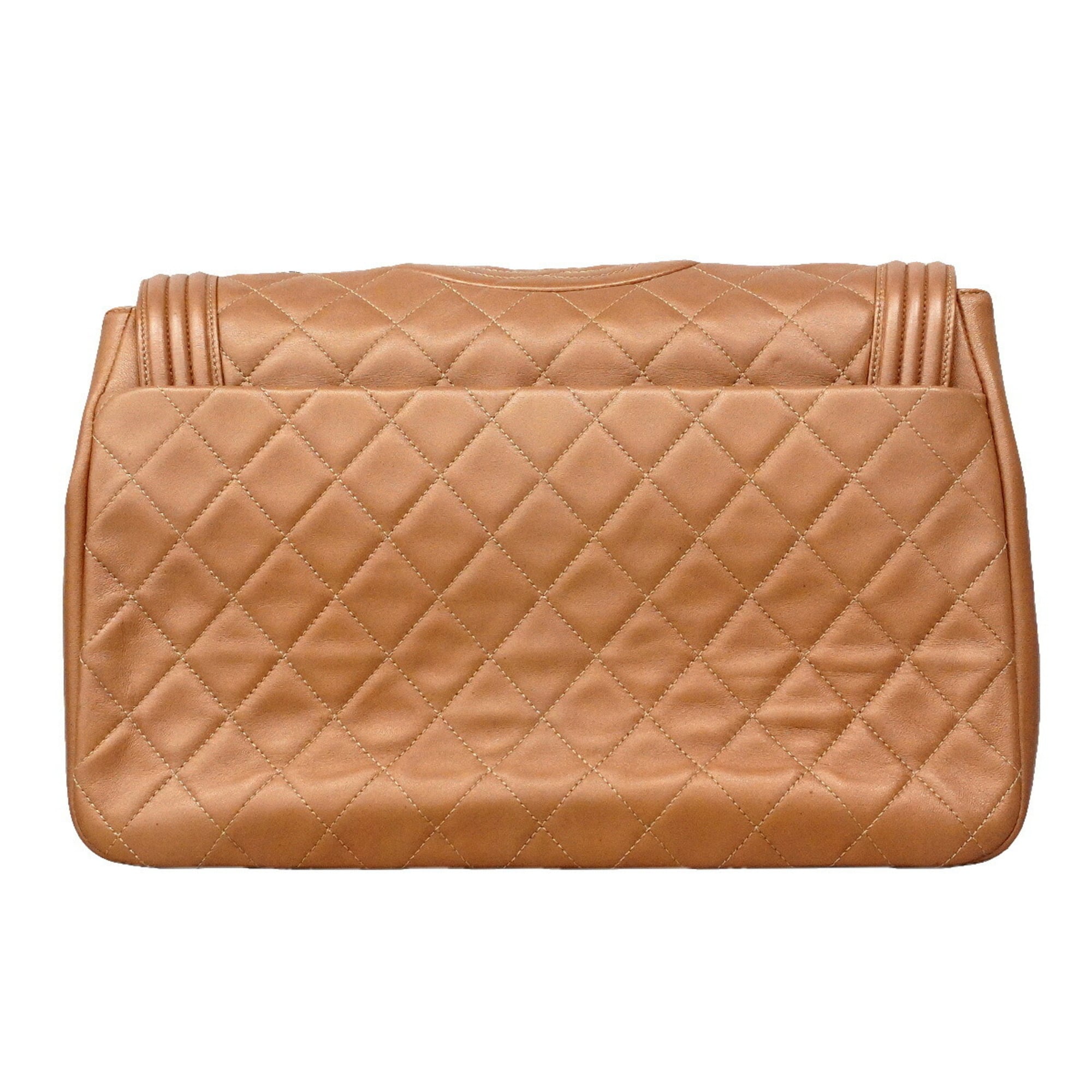 Chanel Pink Beige Leather Handbag (Pre-Owned)
