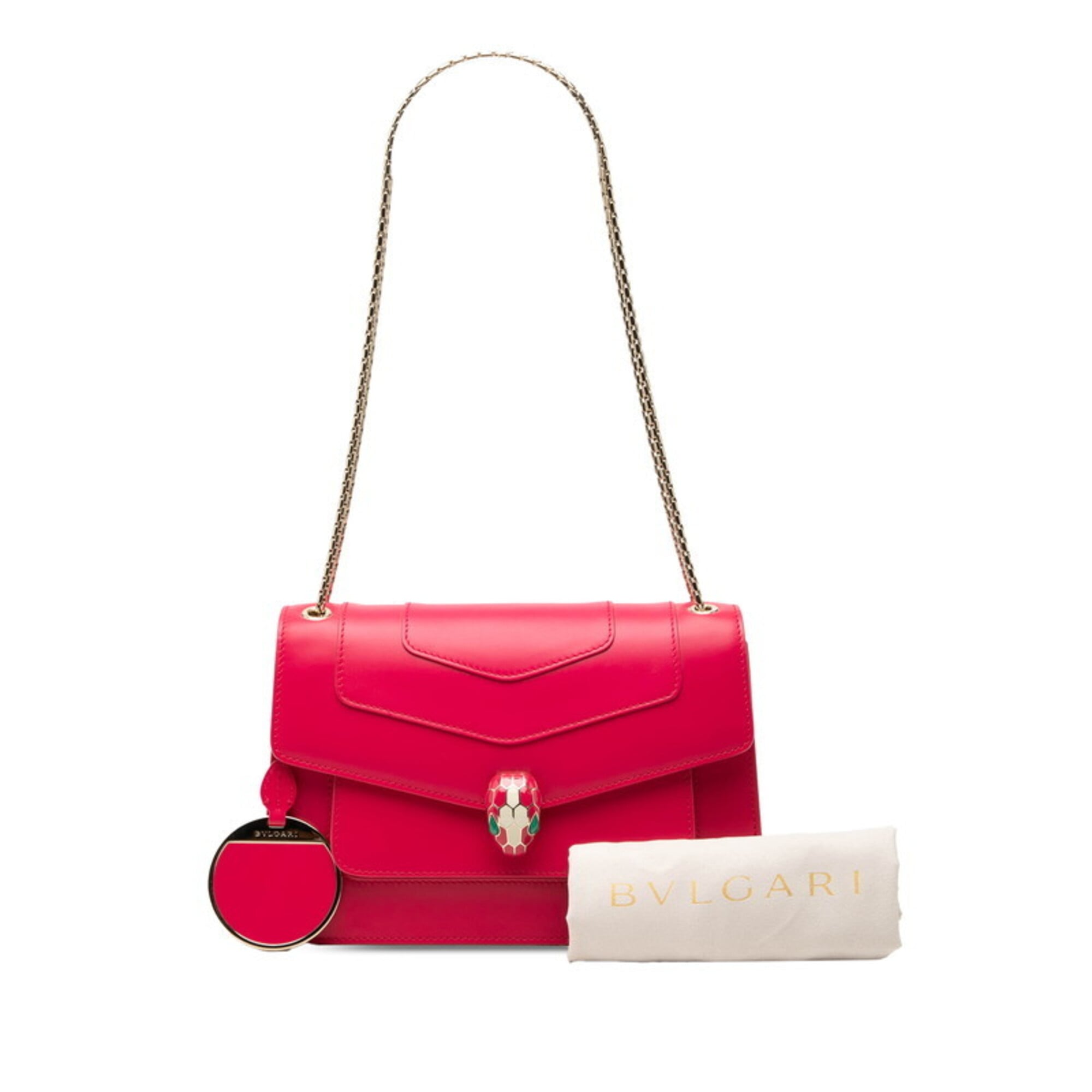 Bvlgari Pink Leather Shoulder Bag (Pre-Owned)