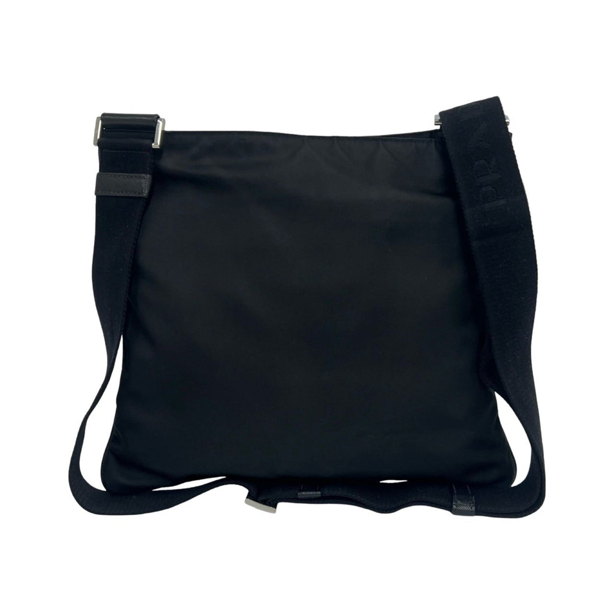 Prada Black Nylon Leather Crossbody Bag Shoulder Bag (Pre-Owned)