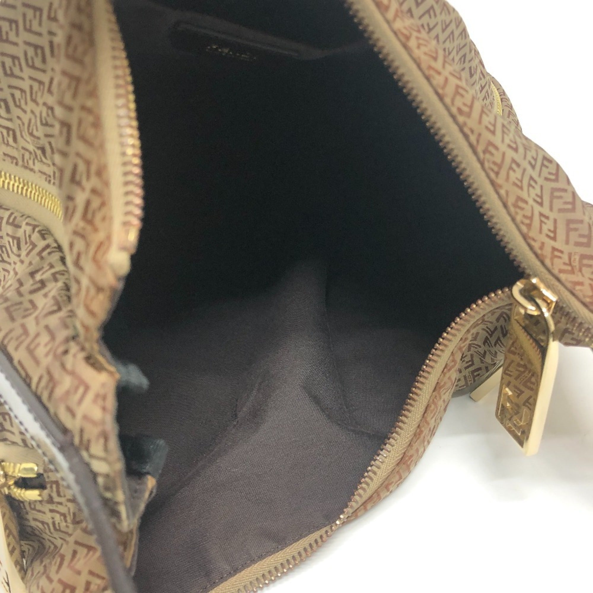 Fendi Zucca Beige Zucca Shoulder Bag (Pre-Owned)