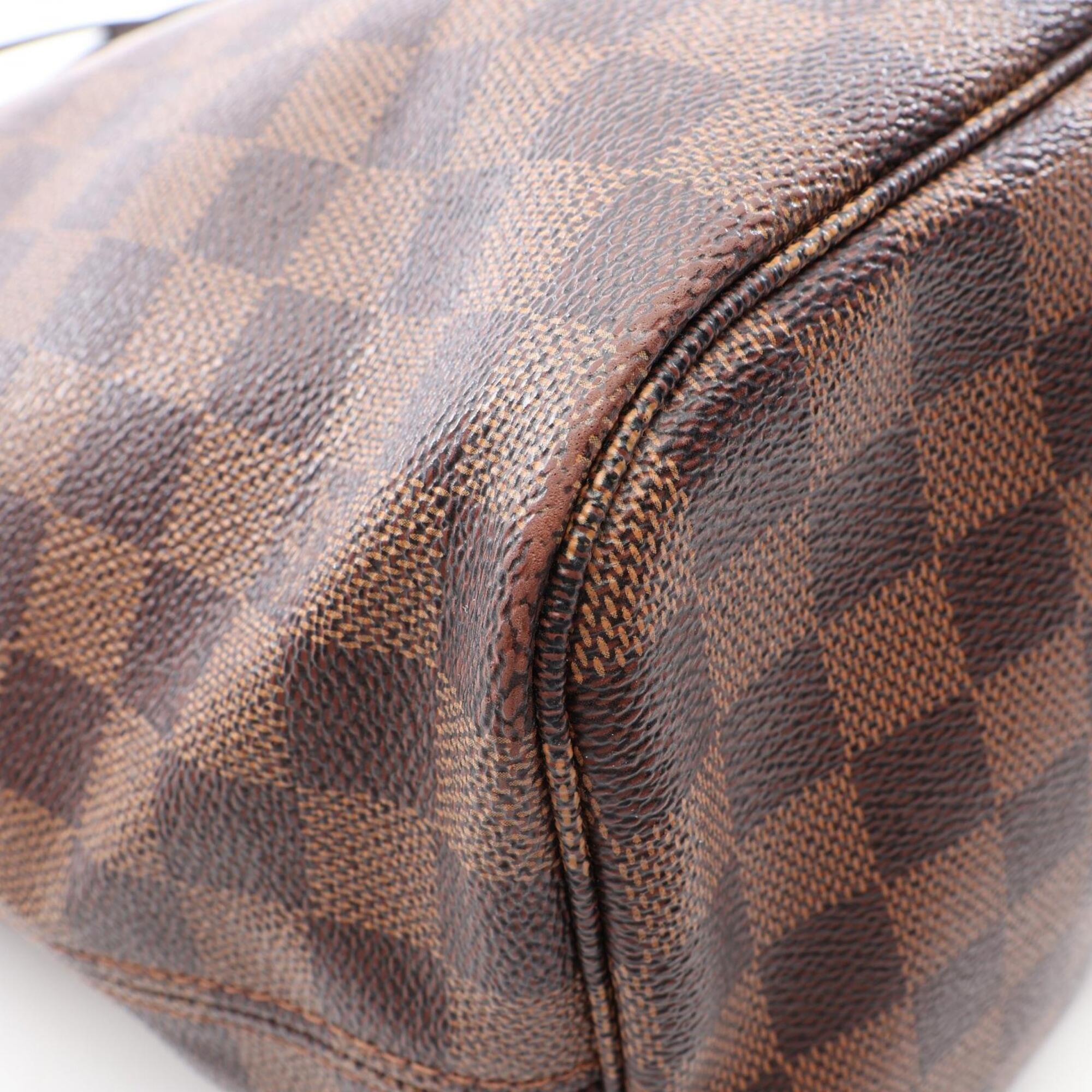 Louis Vuitton Brown Ebene Coated Canvas Leather Handbag Pouch Tote Bag (Pre-Owned)