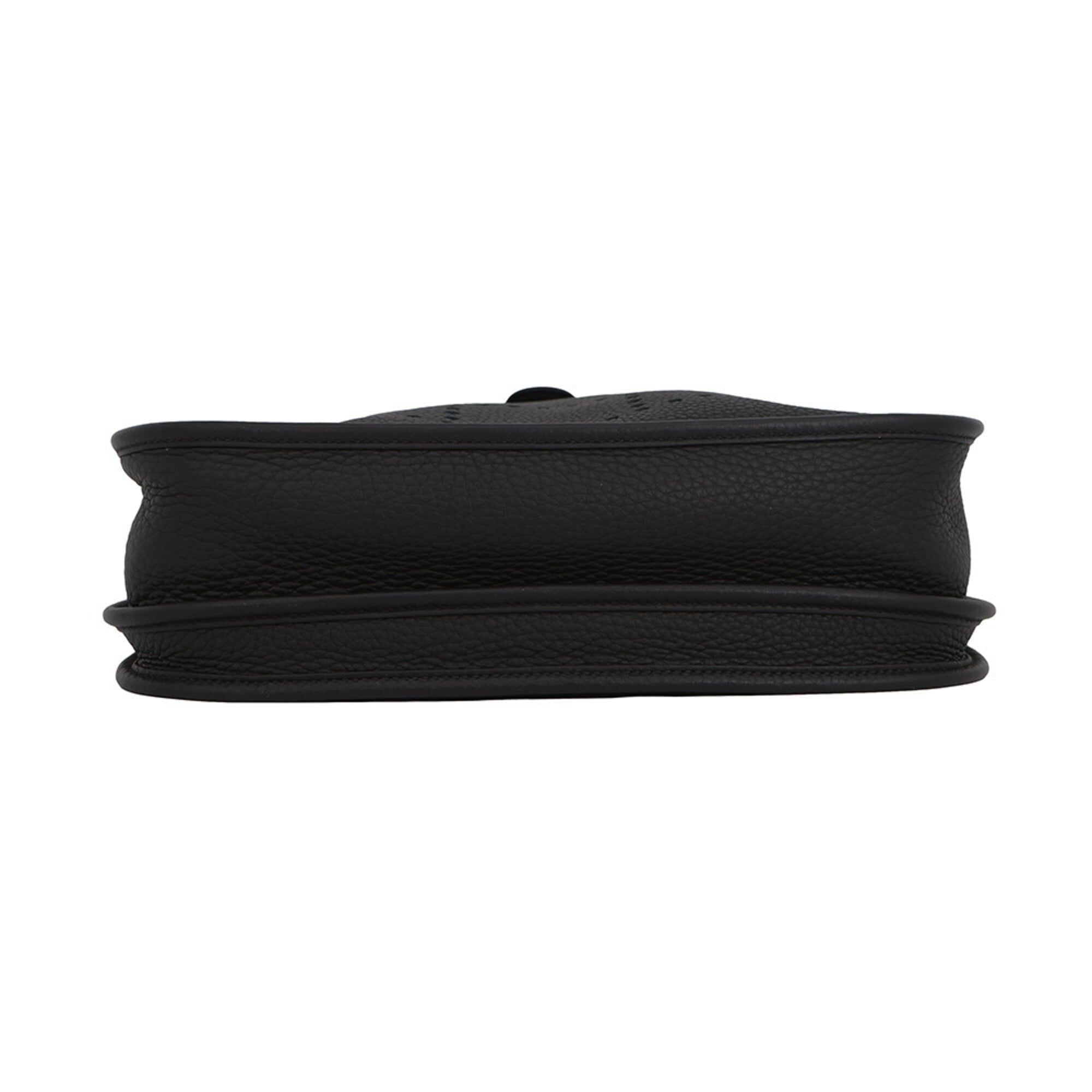 Hermes Evelyne Black Taurillon Clemence Leather Handbag Shoulder Bag (Pre-Owned)
