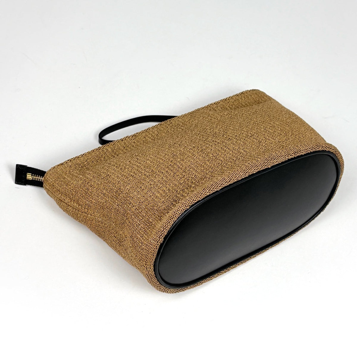 Salvatore Ferragamo Brown Fabric Leather Pouch (Pre-Owned)