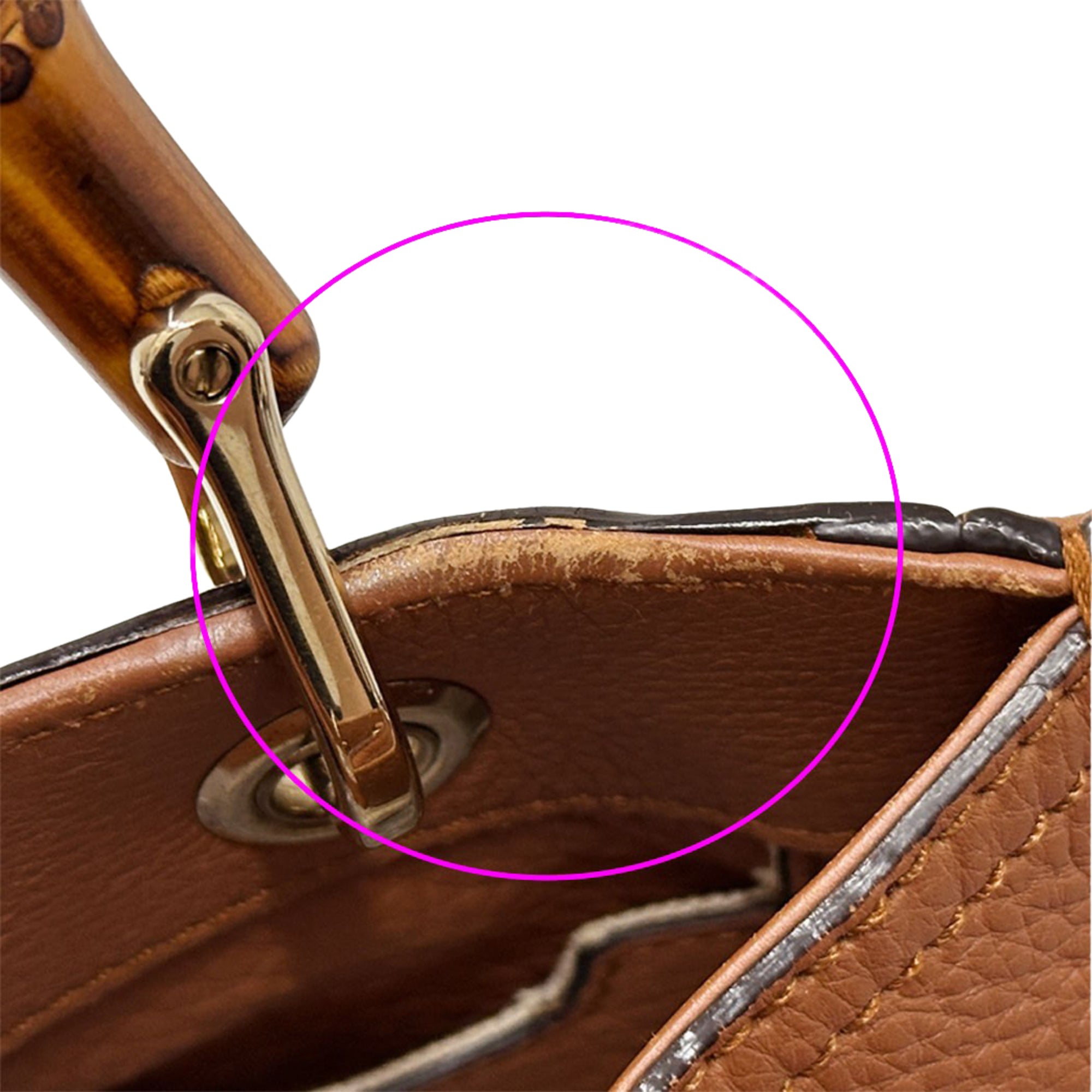 Gucci Brown Bamboo Handbag Shoulder Bag (Pre-Owned)
