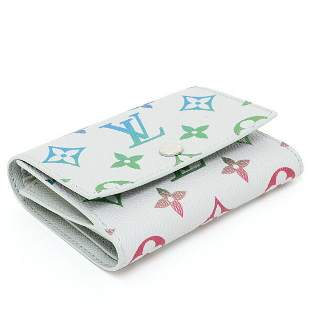 Louis Vuitton Gray Multi-Color Canvas Wallet (Tri-Fold) (Pre-Owned)